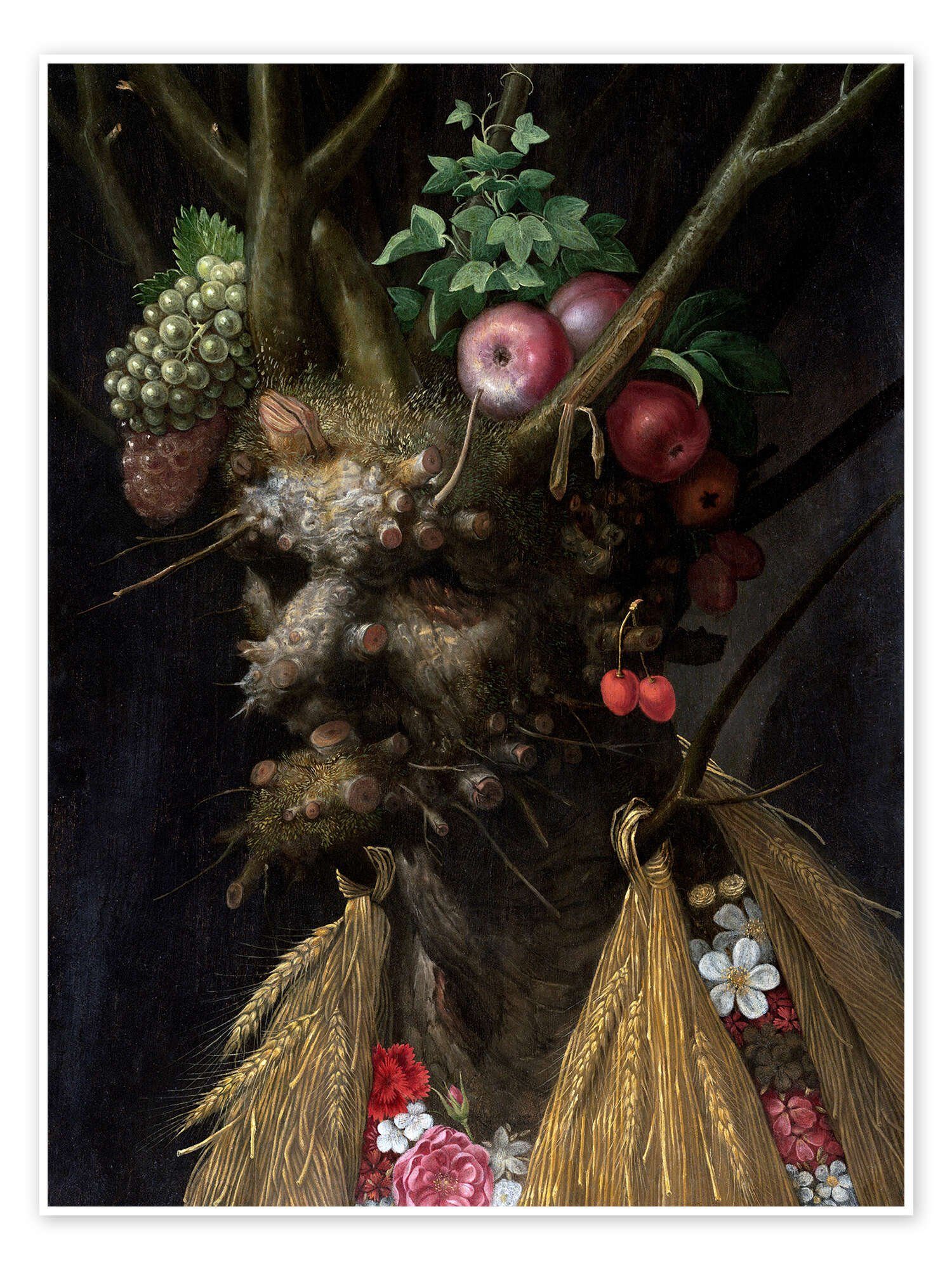 Posterlounge Wandbild Vier Jahreszeiten in einem Kopf, Giuseppe Arcimboldo, erhältlich als Poster, Leinwandbild, Wandsticker oder Acrylglasbild