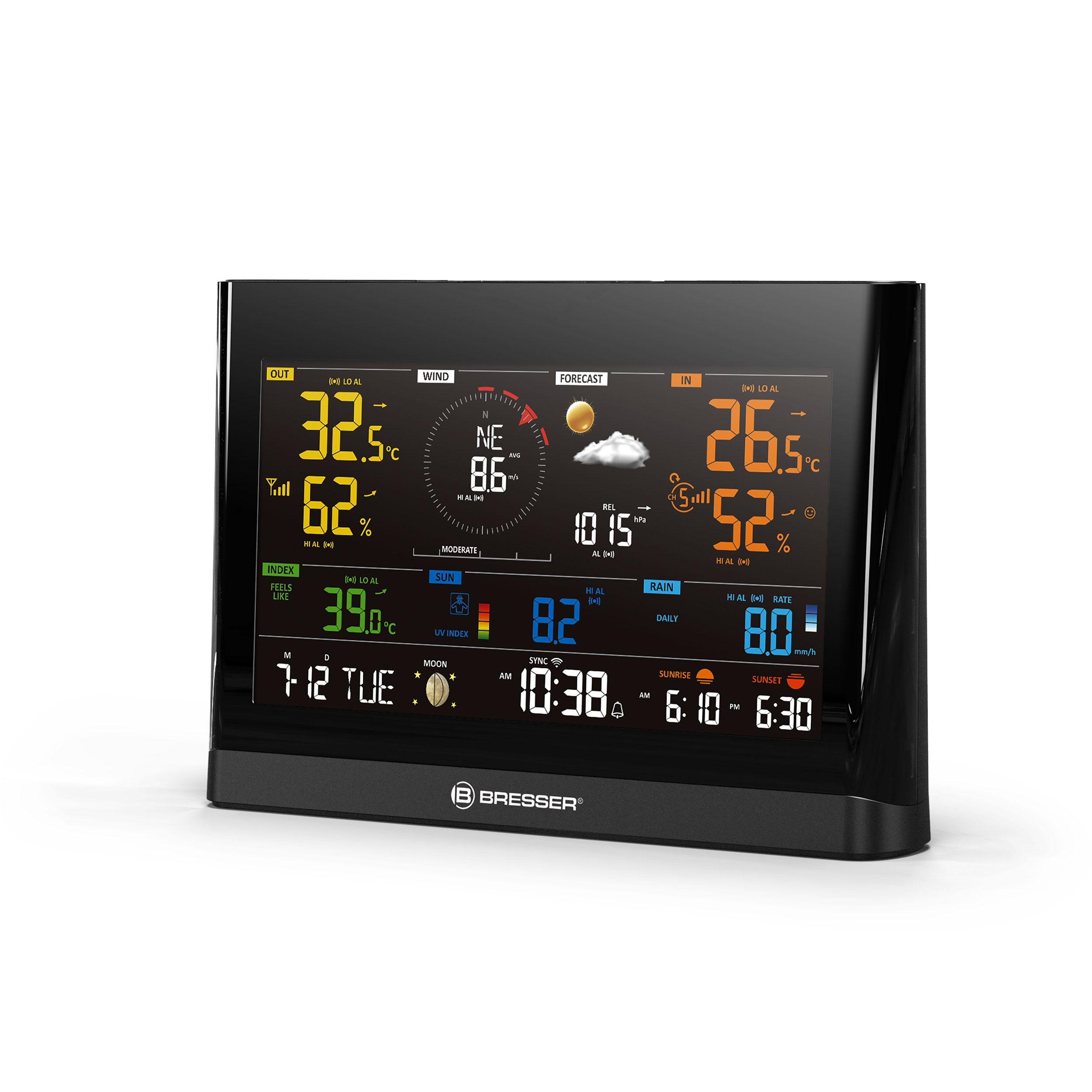 BRESSER BRESSER WLAN Comfort Wetterstation mit 7-in-1-Profi-Sensor und modern… Wetterstation