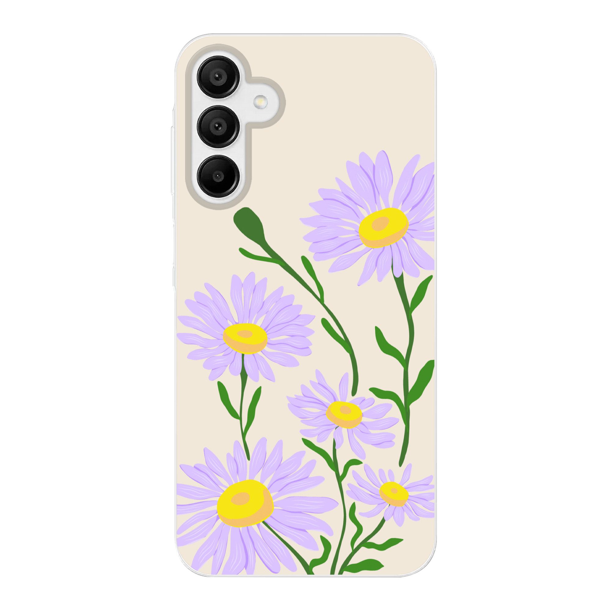 Handyhülle für Samsung Galaxy A15 Blume - Lila - Minimalismus