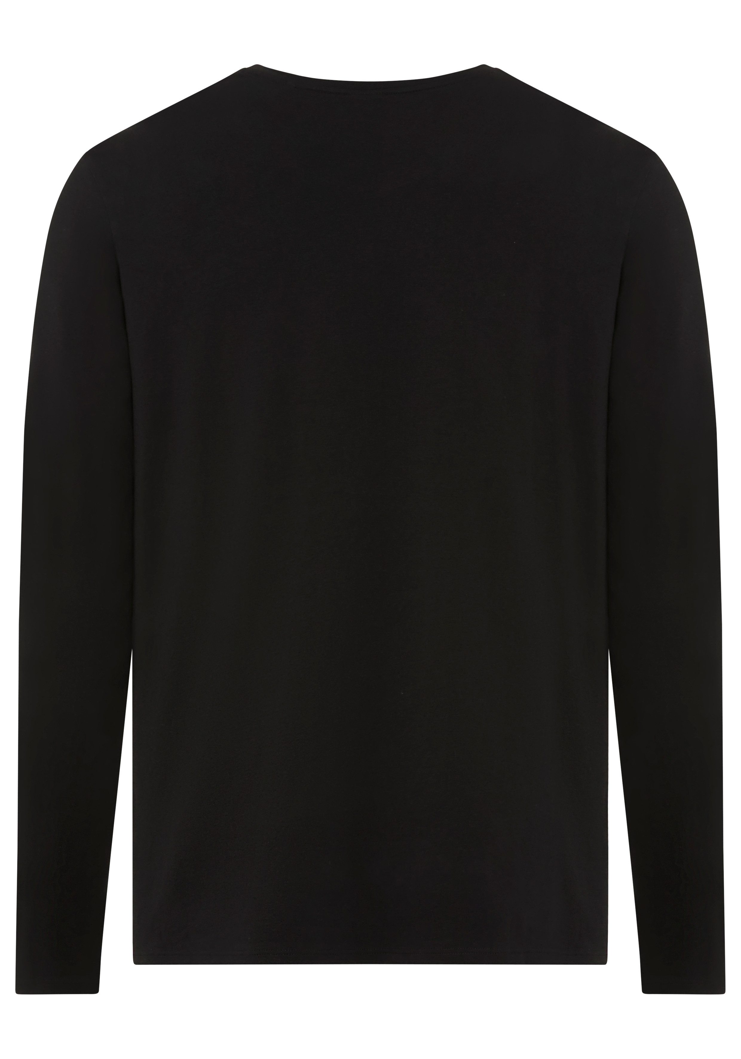 BOSS Longsleeve Unique bequemes Langarmshirt mit Kontrastnaht am Ärmel