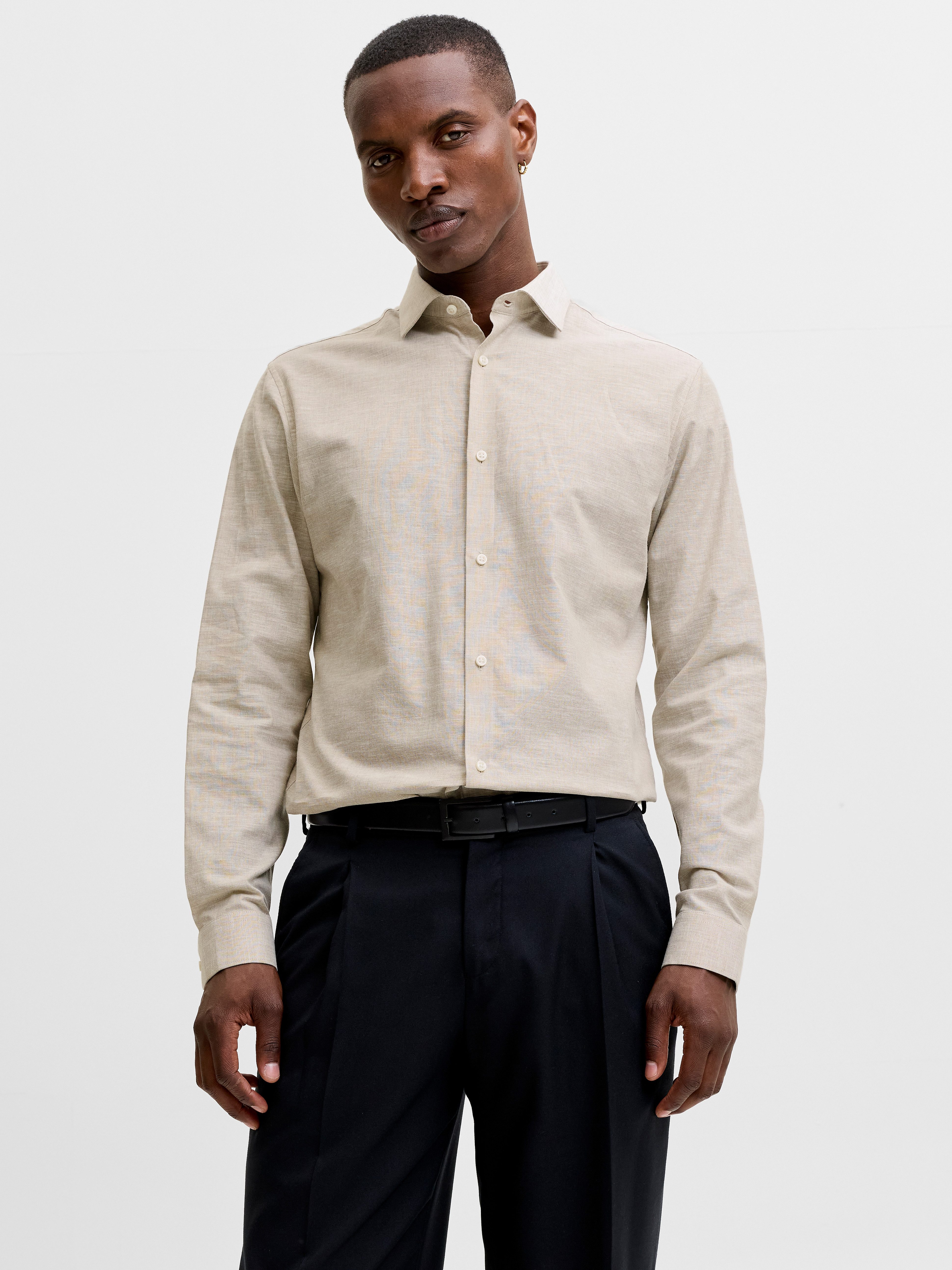 Langarmhemd JPRBLAPARKER HEATHER L/S SHIRT STYD