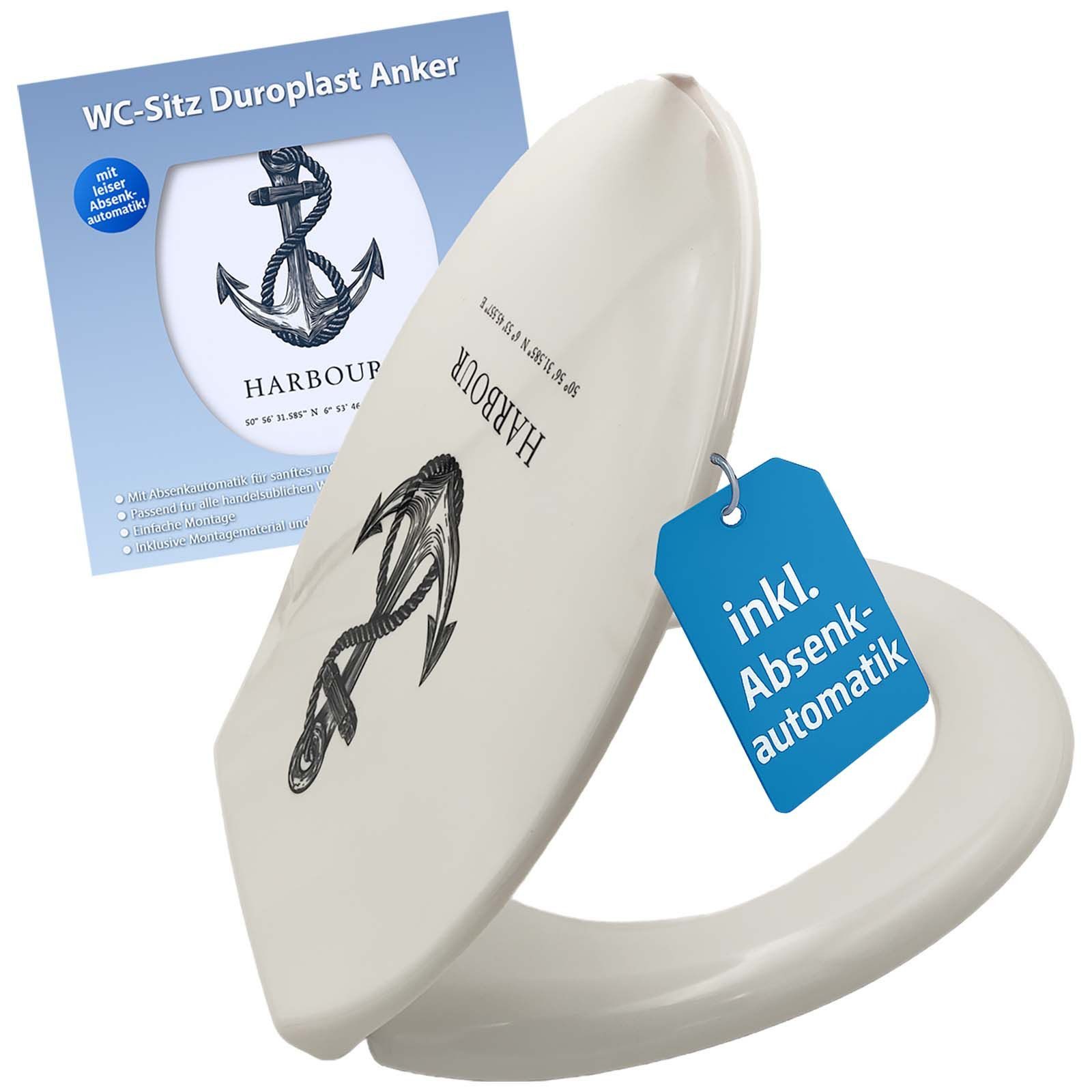 BURI WC-Sitz mit Absenkautomatik Toilettendeckel Klobrille Toilettensitz 3D günstig online kaufen