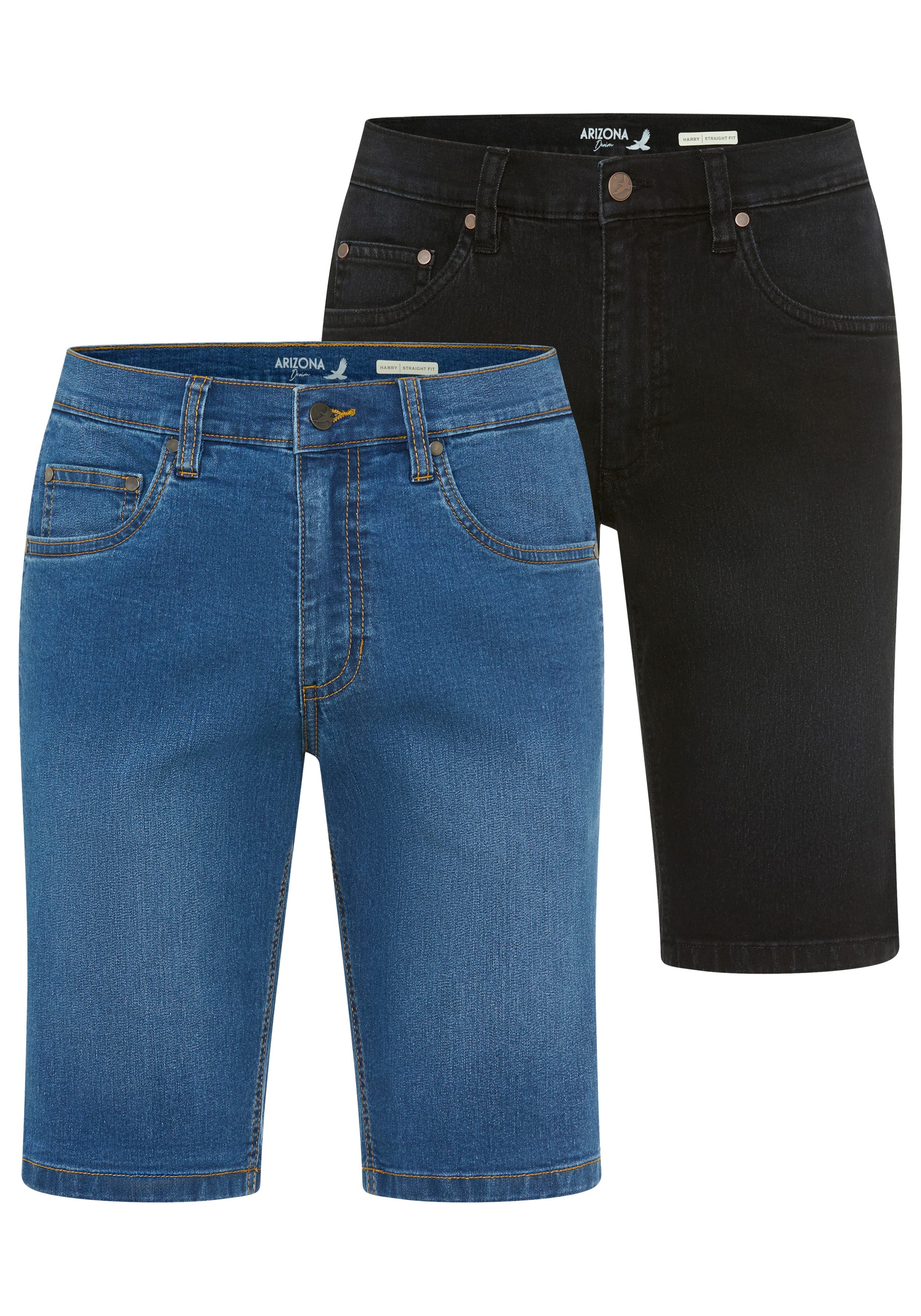 Arizona Jeansshorts (2er-Pack) Regular-Fit, gerade geschnittenes Bein. € 44,98, (€ 22,49 pro 1 Stk).