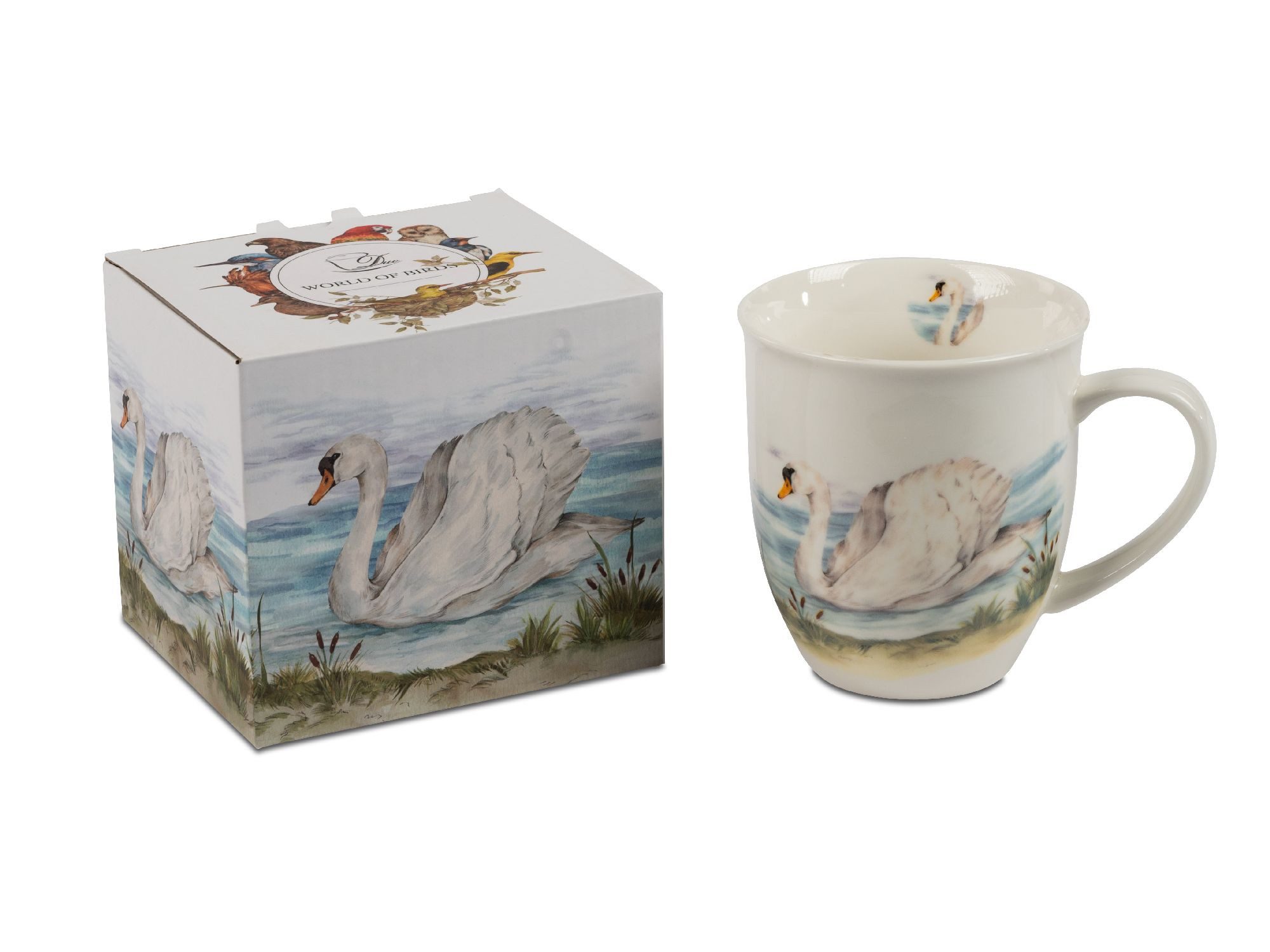 formano Tasse Classic, Porzellan, in Geschenkbox, Weiß, Schwan, H: 10cm