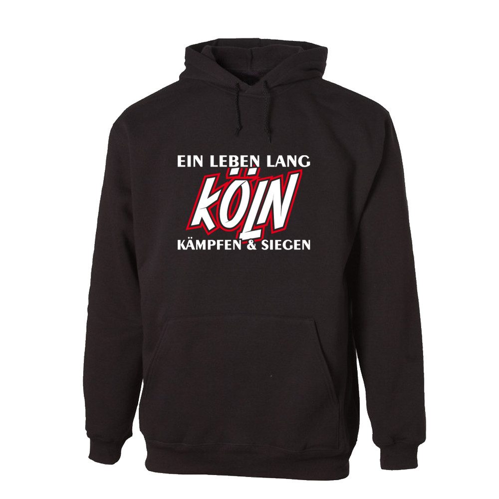 G-graphics Hoodie Ein Leben lang – KÖLN – kämpfen & siegen Unisex Pullover mit einem Motiv für den echten Fan