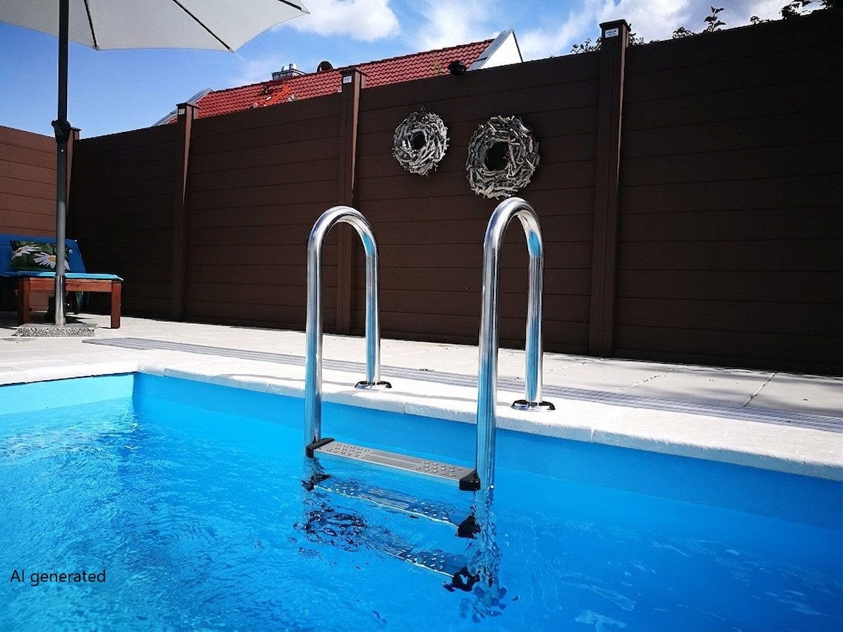 CARIBIC Poolleiter Innenliegende CARIBIC PRO Edelstahl Einbauleiter Leiter Pool Treppe – Bild 2 von 5