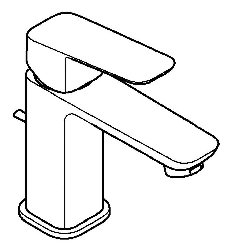 Grohe Waschtischarmatur Cubeo Einhand mit Zugstangen-Ablaufgarnitur S-Size - Chrom