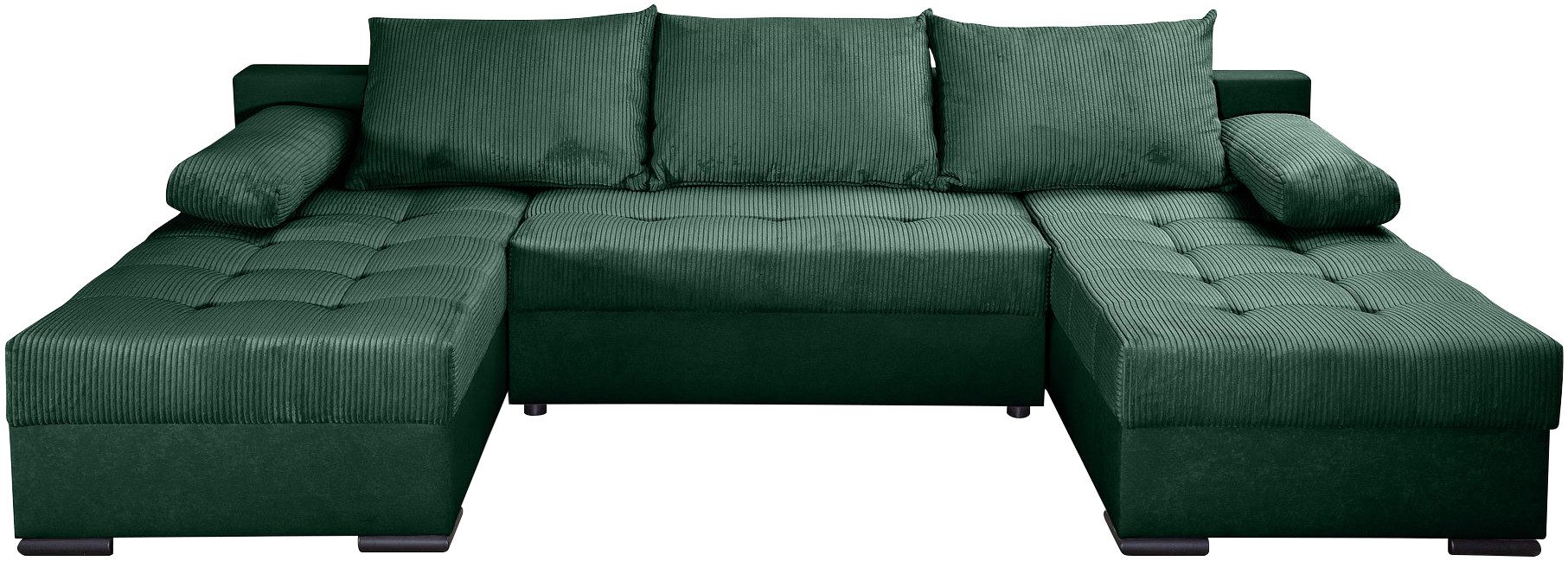 COLLECTION AB Wohnlandschaft Josy U-Form, B: 269 cm, Schlaffunktion & Bettkasten, Federkern