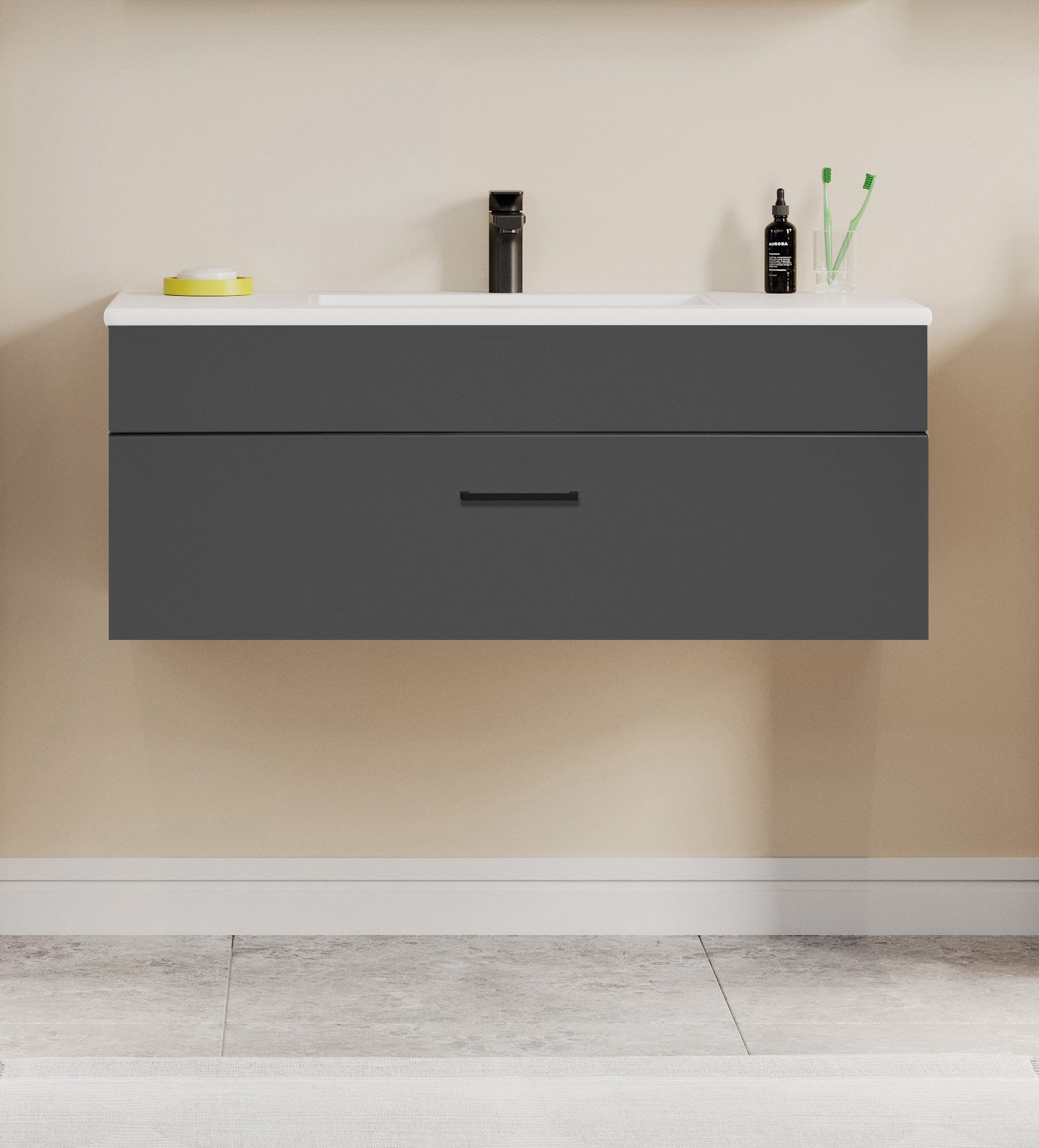 welltime Waschtisch Trento Light mit Keramik-Auflagebecken, 1 feste Blende günstig online kaufen