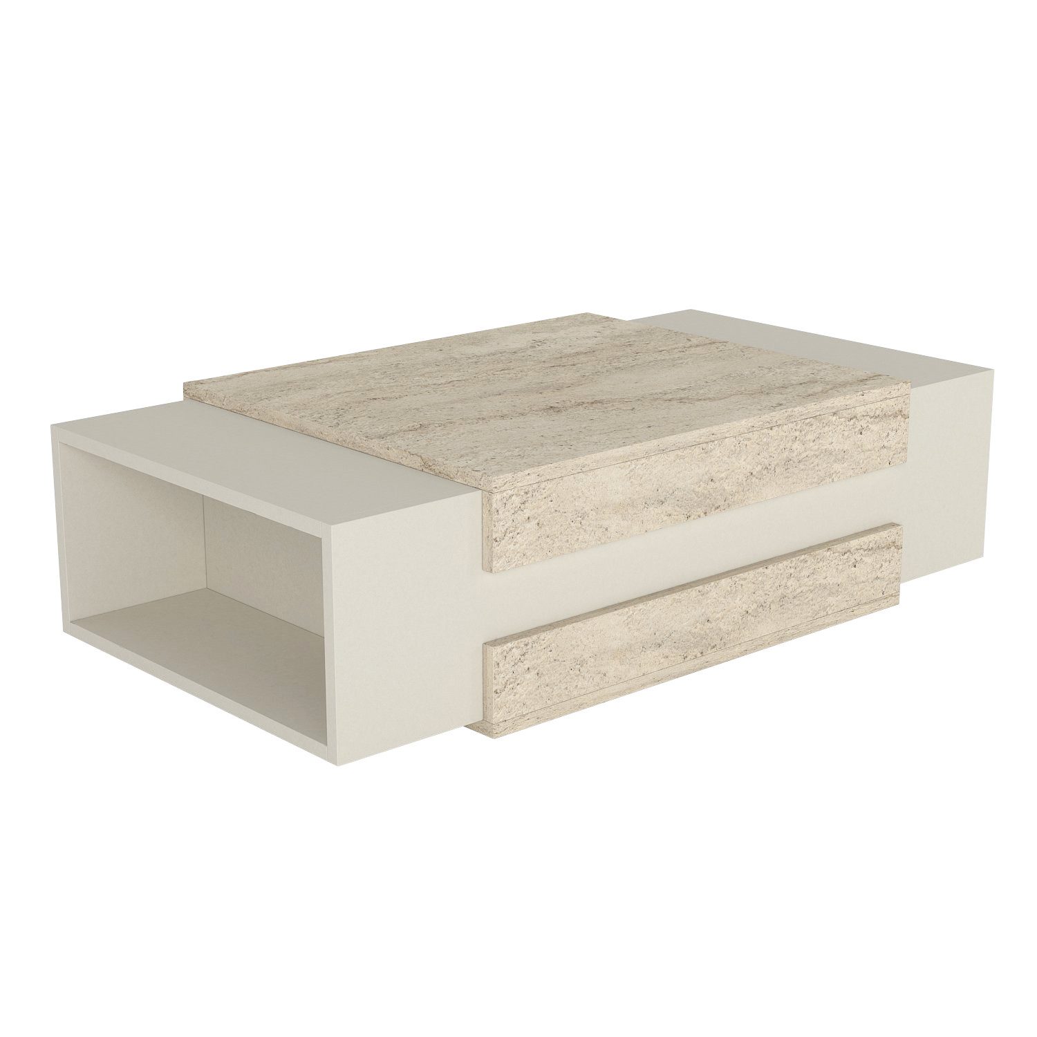moebel17 Couchtisch Couchtisch Nora Beige Granit Marmor Optik (1 Stk., 1-St günstig online kaufen