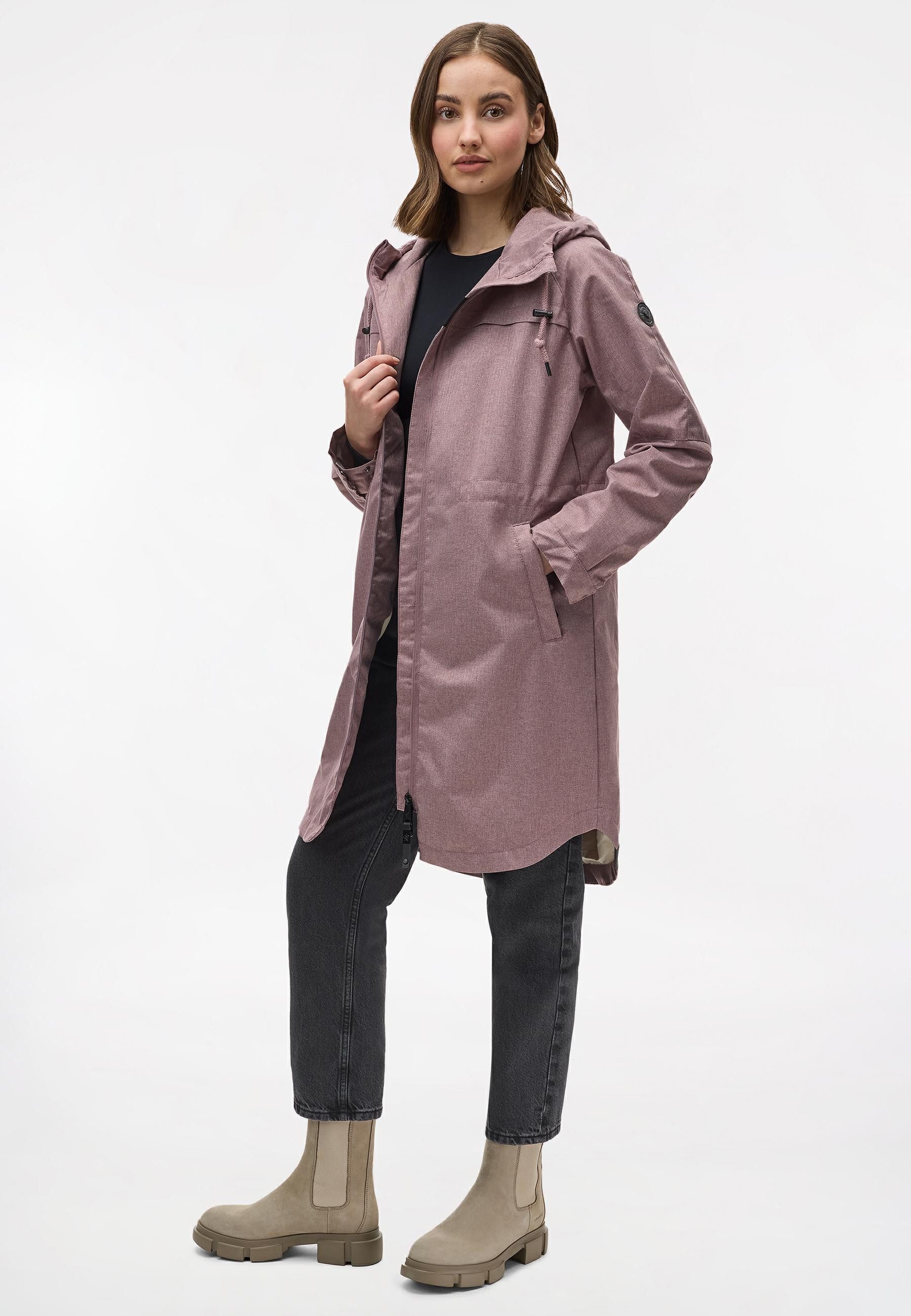 Ragwear Outdoorjacke Belinka Wasserdichte lange und sehr leichte Übergangsjacke