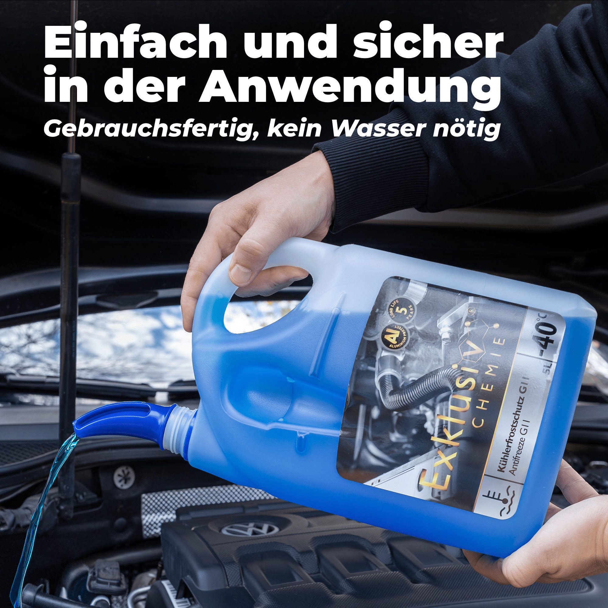 Exklusiv Chemie GmbH Kühlerfrostschutz G11 Kühlerfrostschutz 5L, bis -40 °C, 5 l, 5 Jahre