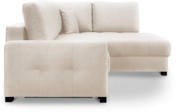 exxpo - sofa fashion Ecksofa Chester, L-Form, 2 Teile, mit Boxspring/Federkern-Polsterung, Bettfunktion u. Bettkasten