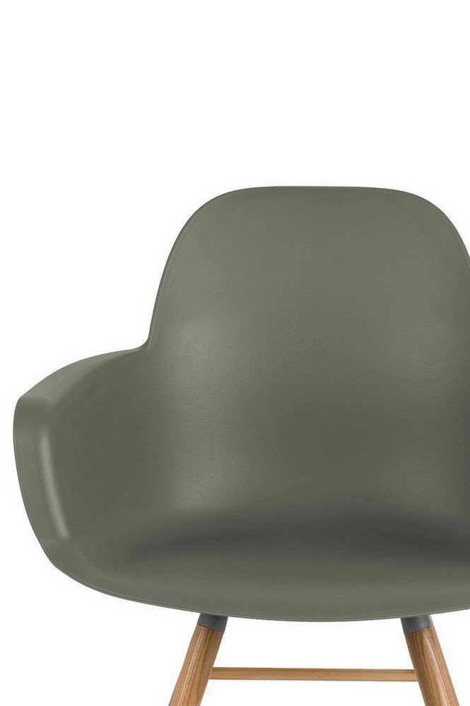 Armlehnstuhl Stuhl Albert grün Zuiver Kunststoff