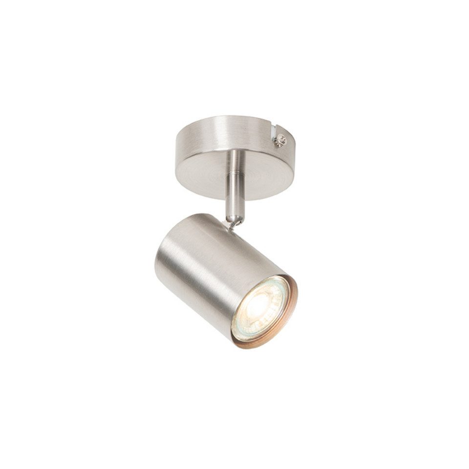 Qazqa LED Aufbaustrahler Jeana, ohne Leuchtmittel, Warmweiß, QAZQA Aufbau­spot, gu10, Stahl, Stahl, Modern