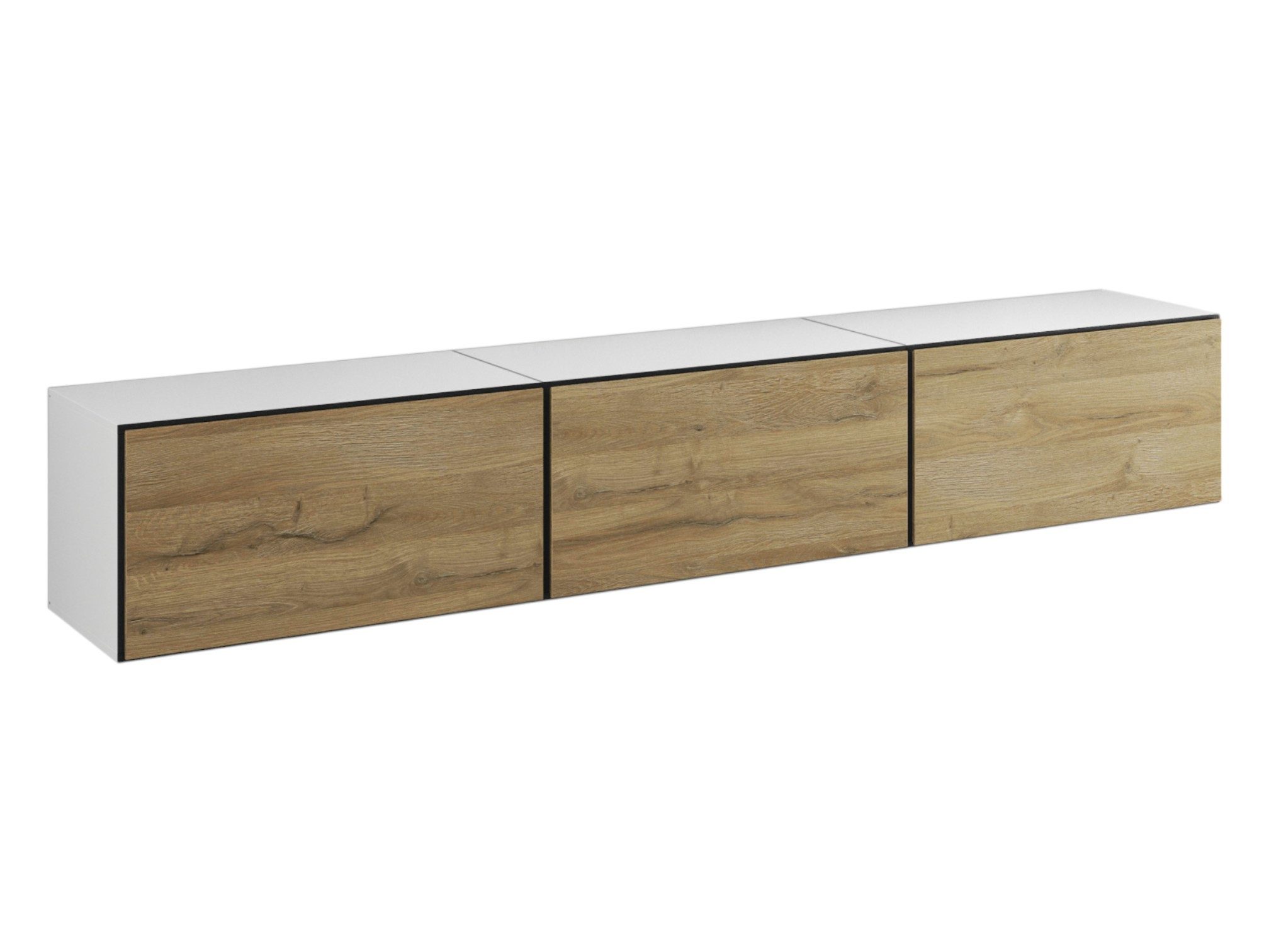 moebel-dich-auf Lowboard VARIANTO 4 (3 tlg., 228 cm breit, 3 St., TV-Schrank bestehend aus 3 Schränken mit Klappe), stehend und hängend