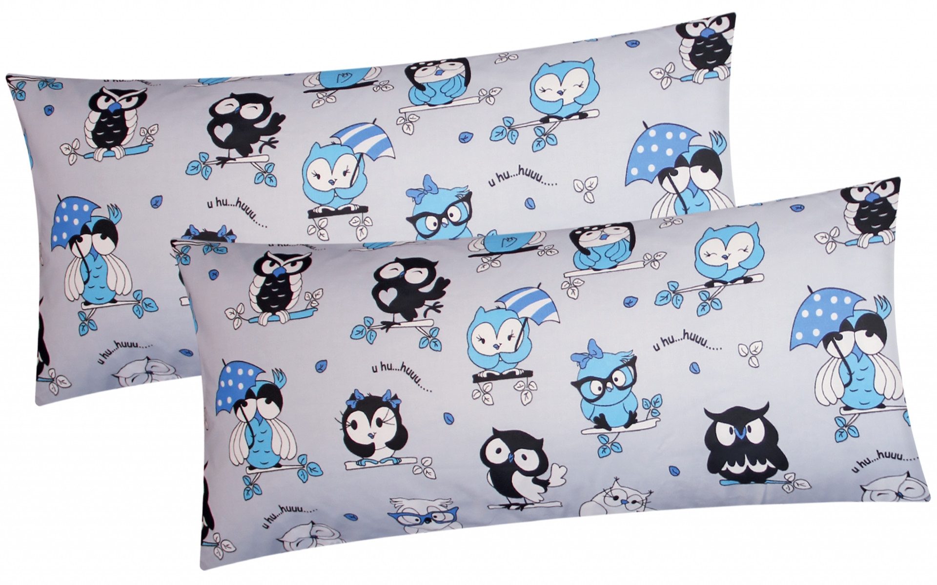 Heubergshop Kissenbezug, (2 Stück), 2er Set 40x80cm Eule Tiere Vögel Kinder günstig online kaufen