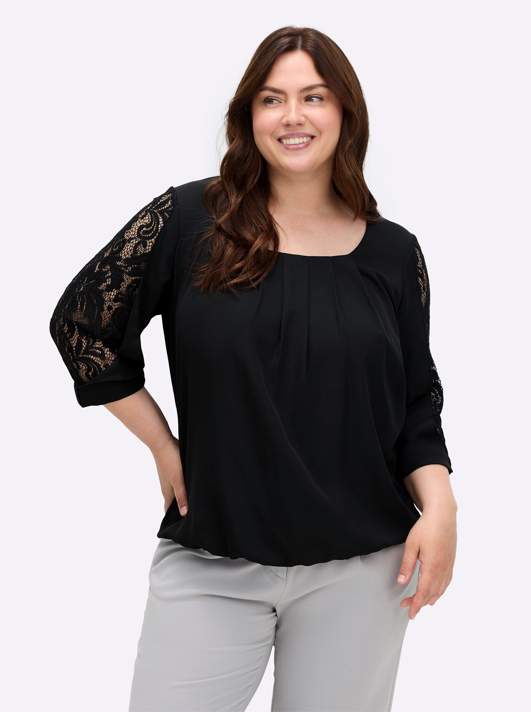 sheego by Joe Browns Klassische Bluse Tunika 3/4-Arm
