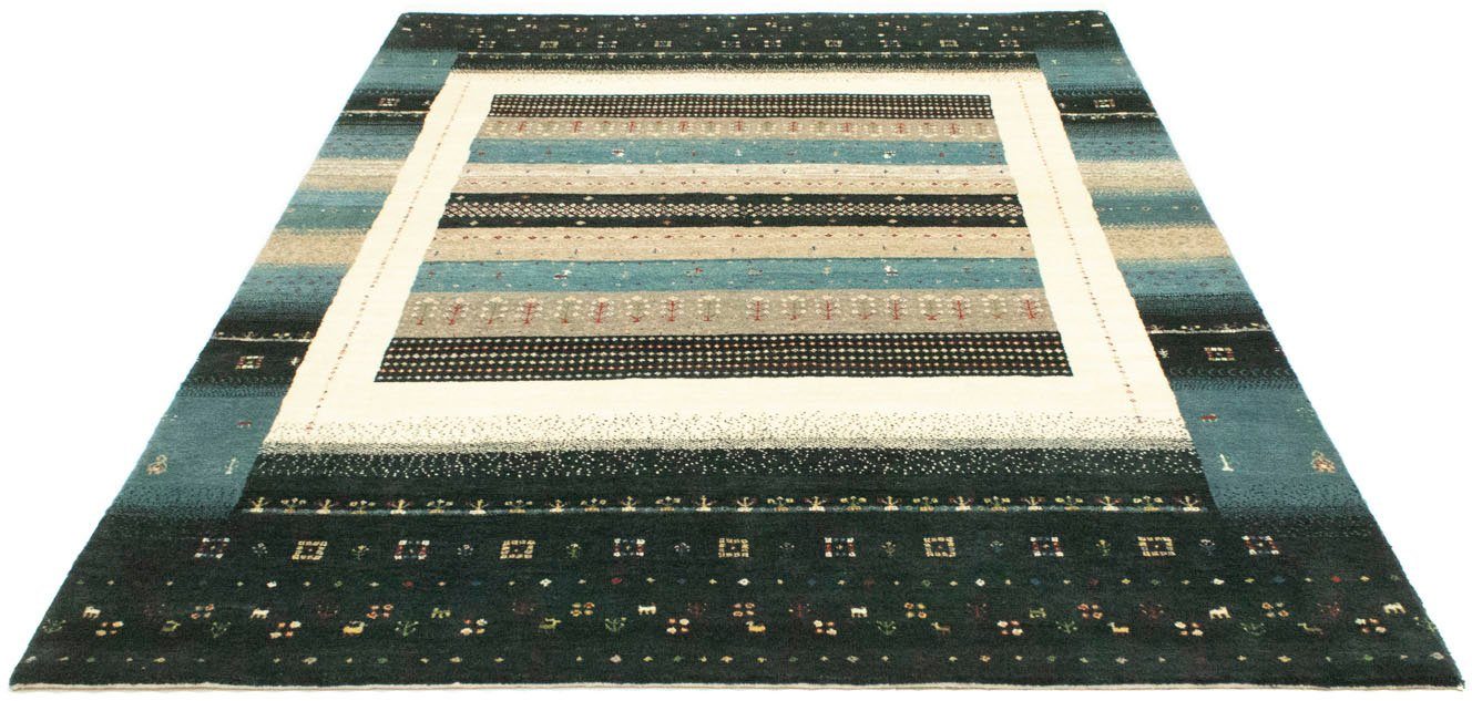 mehrfarbig, 18 Wollteppich Teppich mm, Loribaft handgeknüpft Höhe: handgeknüpft rechteckig, morgenland,