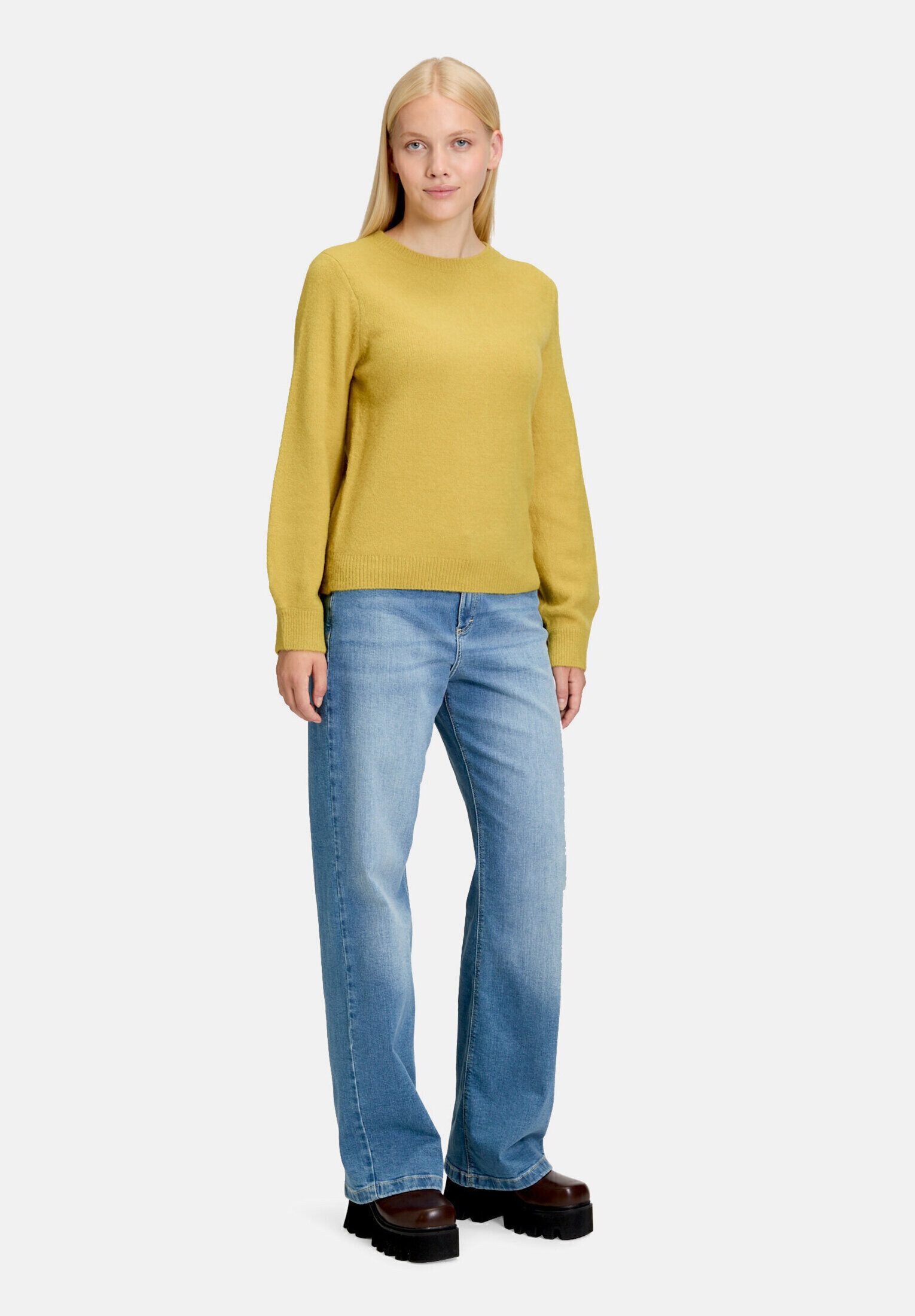 Cartoon Strickpullover Damen mit Rundhalsausschnitt (1-tlg)