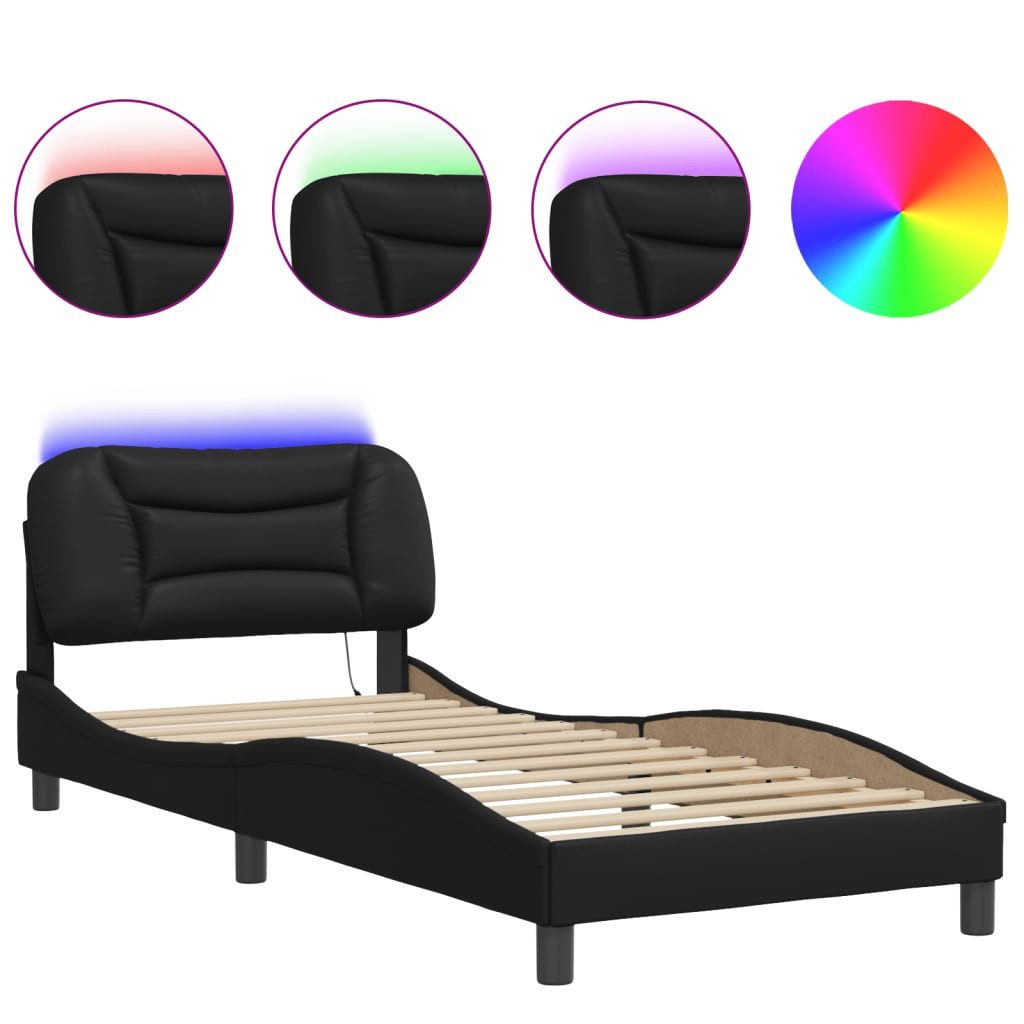vidaXL Bett Bettgestell mit LED ohne günstig online kaufen