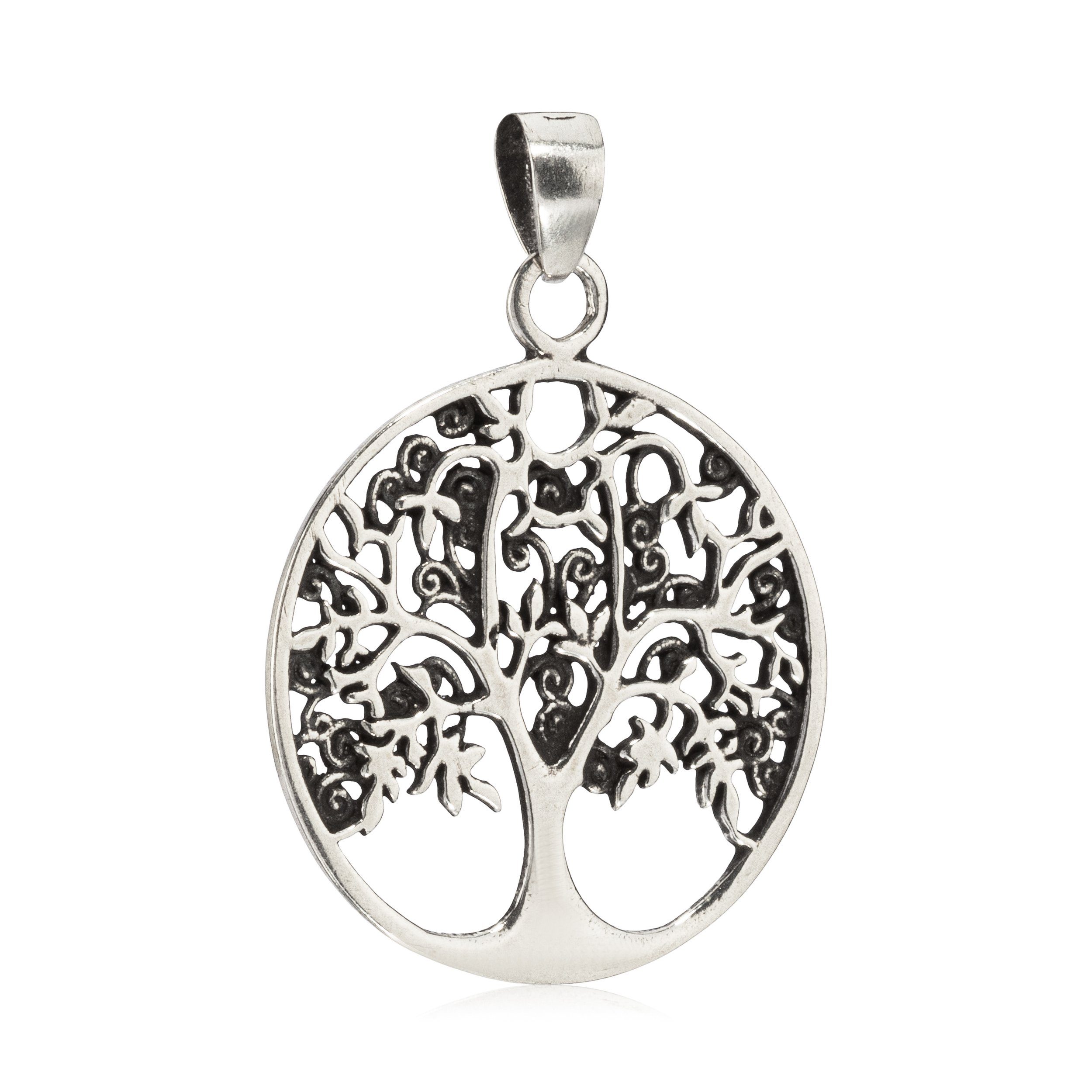 NKlaus Kettenanhänger Kettenanhänger Baum des Lebens 925 Silber 2,3cm T, 925 Sterling Silber Silberschmuck für Damen