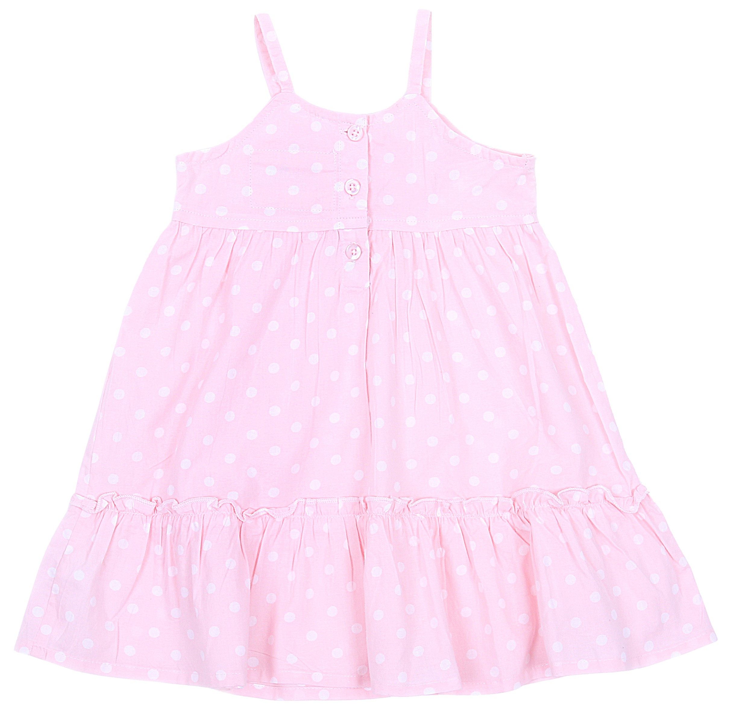 Sarcia.eu Sommerkleid Pinkes getupftes Kleid, Rüschen günstig online kaufen