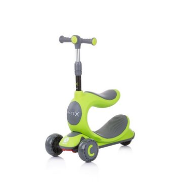 Chipolino Cityroller Kinderroller 2 in 1 Space X, Laufrad, Roller, 3 Räder mit LED-Lichtern