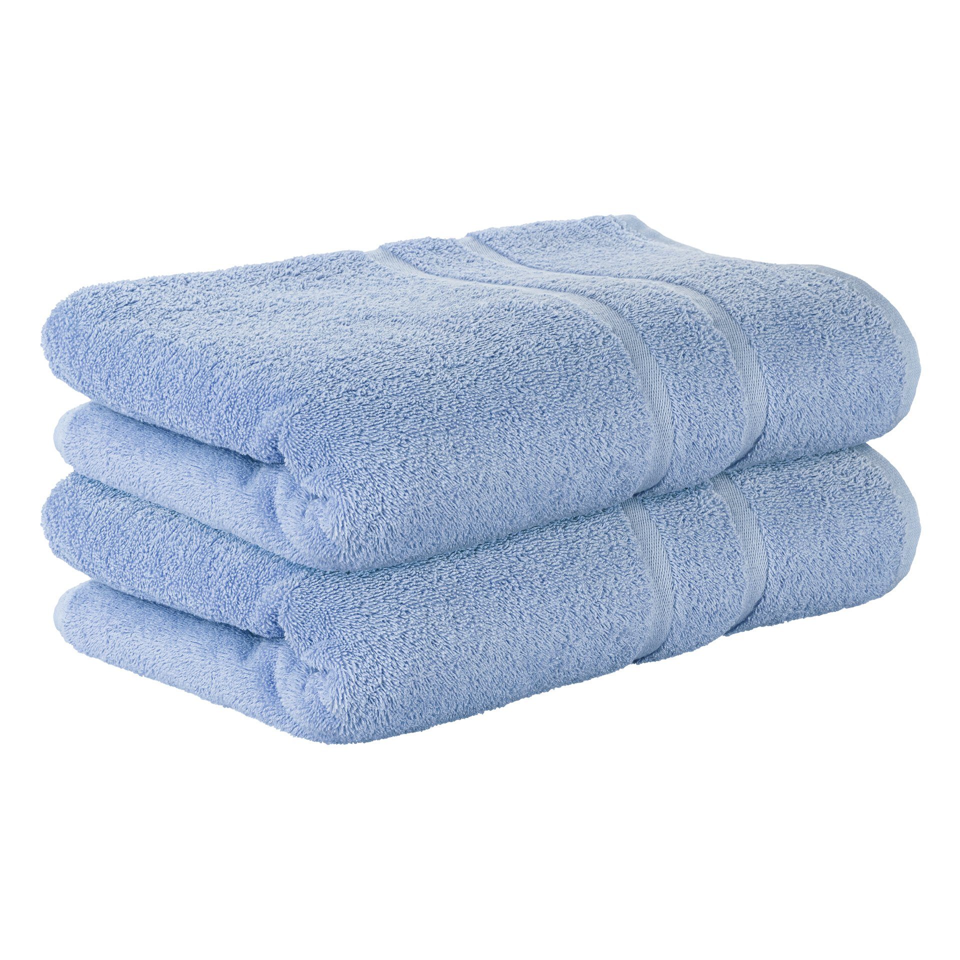 Duschtuch Hellblau Baumwolle 100% Frottee 500GSM Set cm, Frottee Premium Stück 100% 2er Duschtuch 140 StickandShine 70x140 cm aus 500g/m² 70 x Duschtücher Baumwolle (2 Pack) in