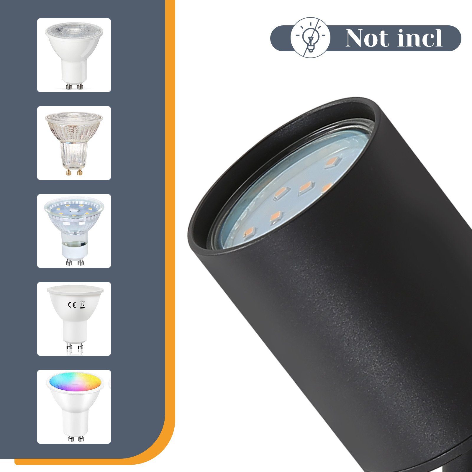 : Modern Flurlampe Deckenlampe Flammig GU10 Deckenstrahler Wandstrahler 1 Industrial fest für LED Schwarz Schlafzimmer, Spots deckenspot integriert, ZMH 330°Schwenkbar, LED