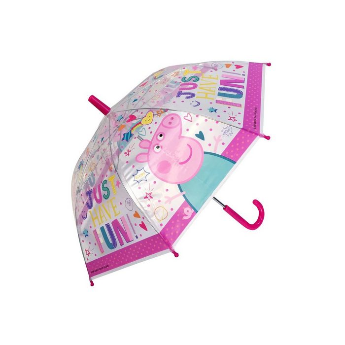 Peppa Pig Stockregenschirm Peppa Wutz Kinder Mädchen Stock-Schirm Kuppelschirm
