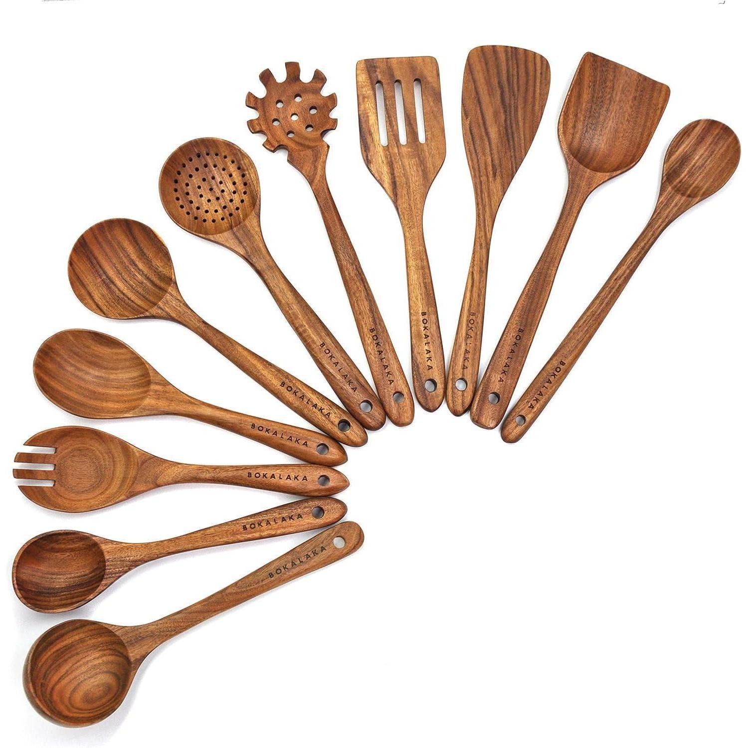 LuxusKollektion Kochbesteck-Set Holzlöffel