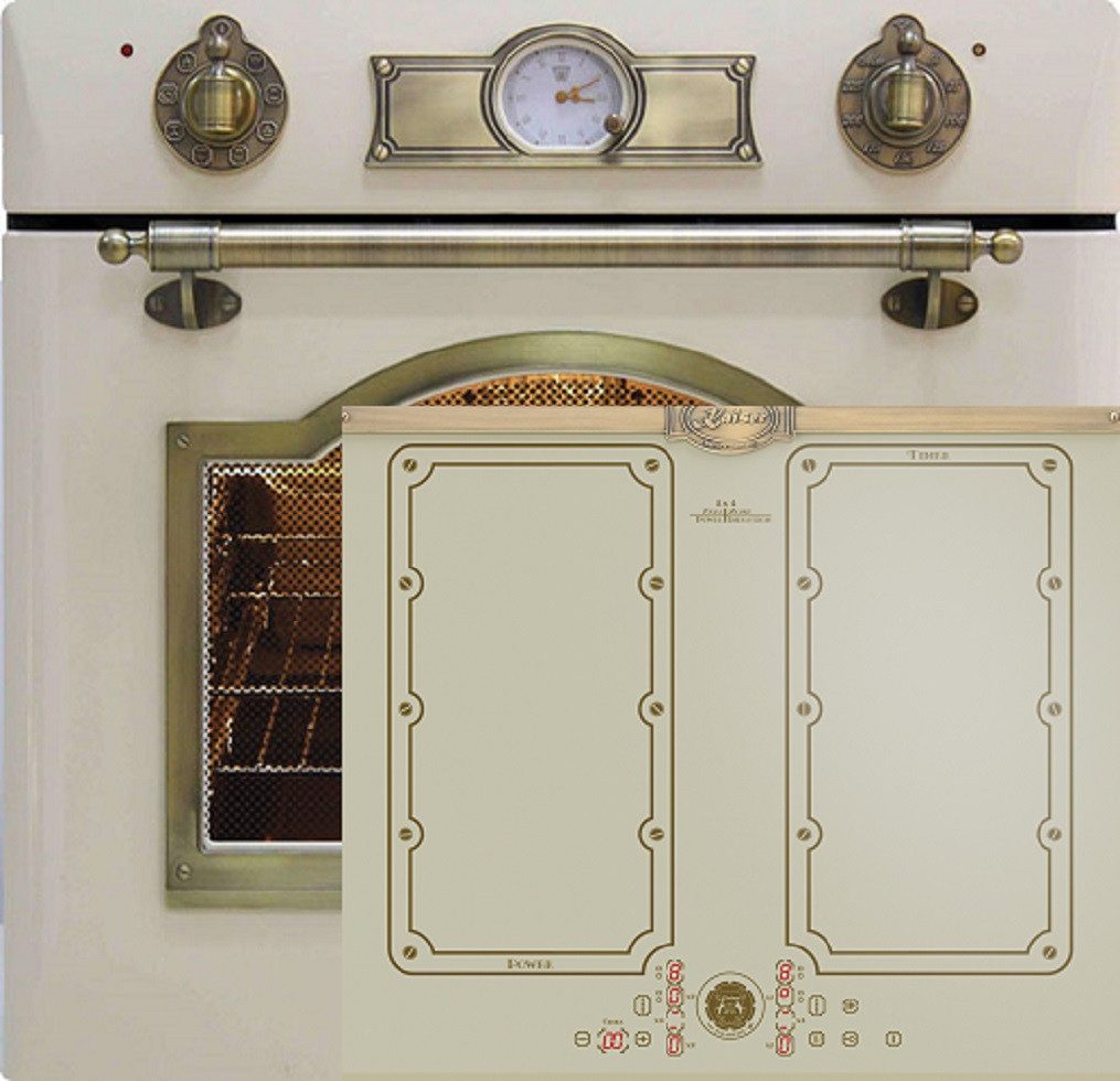 Kaiser Küchengeräte Backofen-Set Herd Set Autark Elektro Einbaubackofen, 60 cm,Teleskop-System, 67L, 8 Funktionen mit Induktionskochfeld 60 cm FREE ZONE mit 2 FLEX Induktions-Zonen EH 6355 ElfEm+KCT 6192 FI ElfEm., mit 1-fach-Teleskopauszug