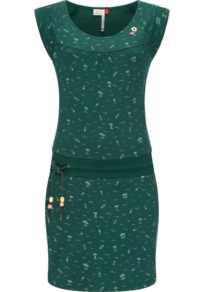u. Sommerkleid Hochwertige Qualität, hergestellt Print, Baumwoll 100% leichtes Penelope mit Verarbeitung vegan Kleid Ragwear