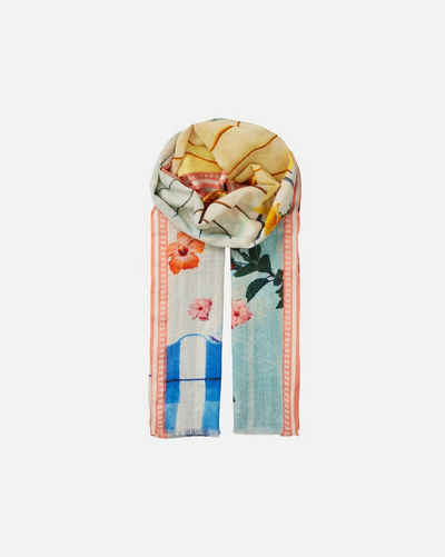 Becksöndergaard Modeschal Keiba Cowo Schal Damen Sommerschal - Halstuch aus Baumwolle 100x200 cm, sommerliches Muster