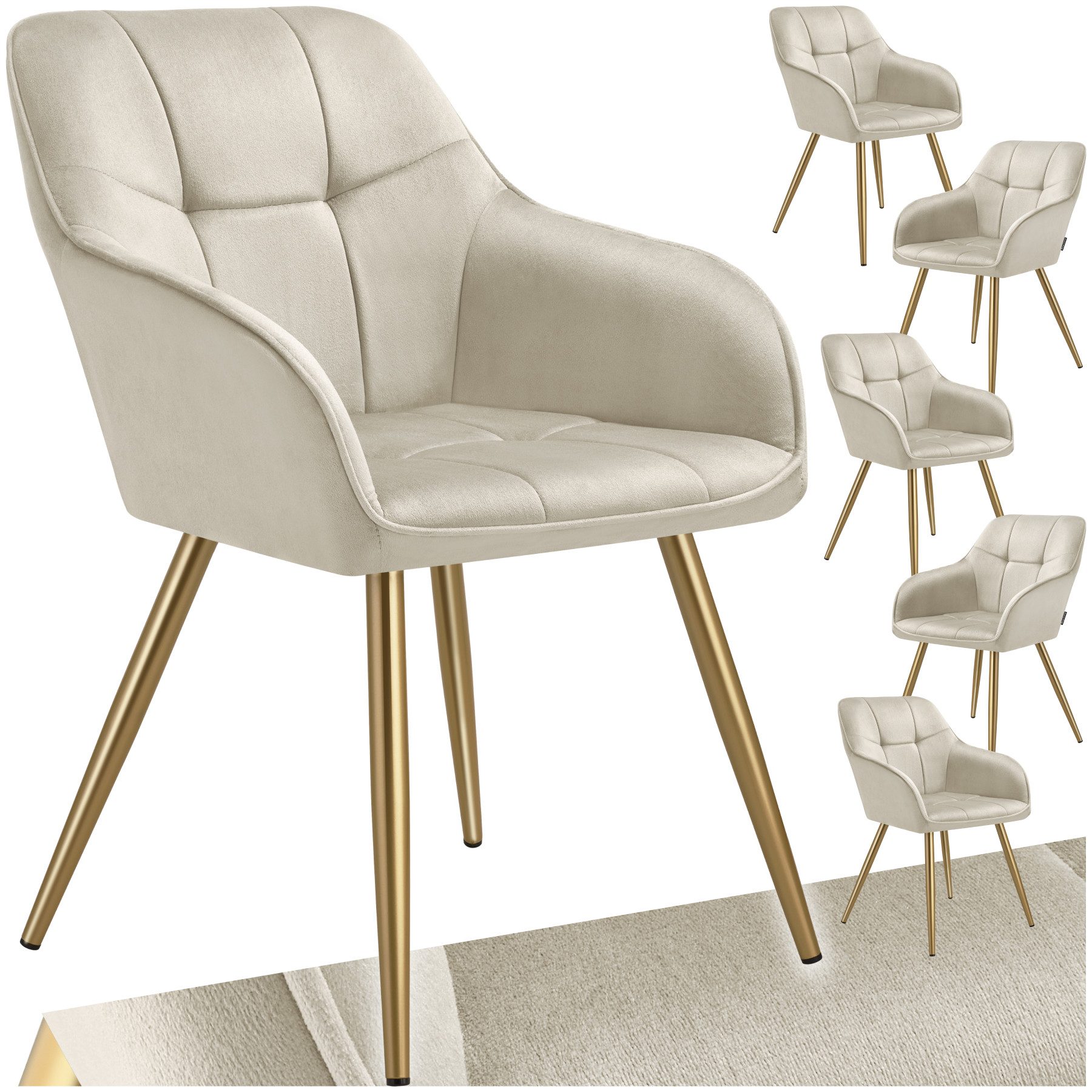 tectake Esszimmerstuhl Marilyn (Set, 6 St), günstig online kaufen