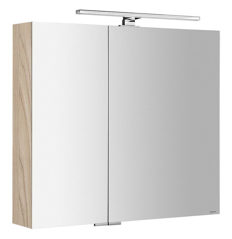 Sapho Spiegelschrank MIRRÓ Spiegelschrank mit LED Beleuchtung, 80x70x16cm, Ulme Bardini Sapho-MC080-0013