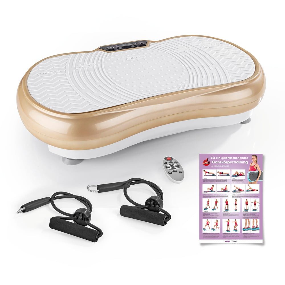 Vibrationsplatte Vibrationstrainer mit Expanderbändern Ganzkörpertraining