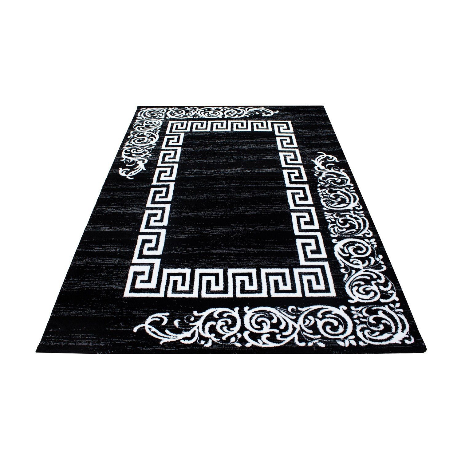modern, Orientalisch Kurzflorteppich Schwarz Flachflorteppich Orientteppich Ornamente Giancasa