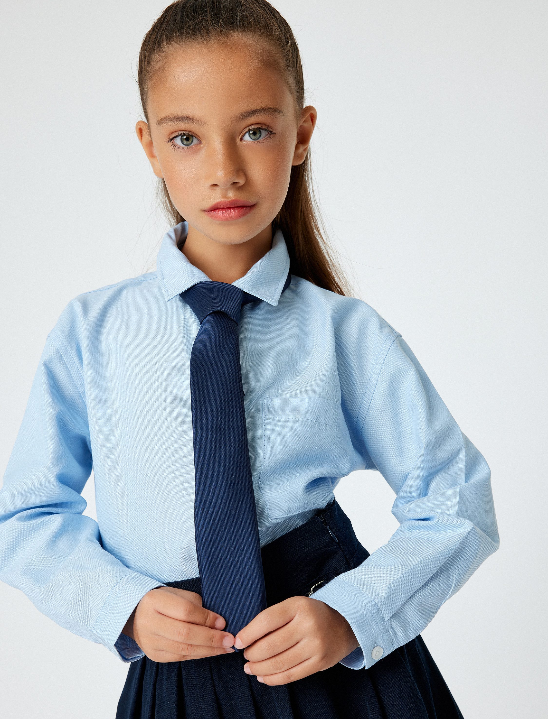 Koton Hemdbluse Koton Klassisches Langarmhemd Baumwolle