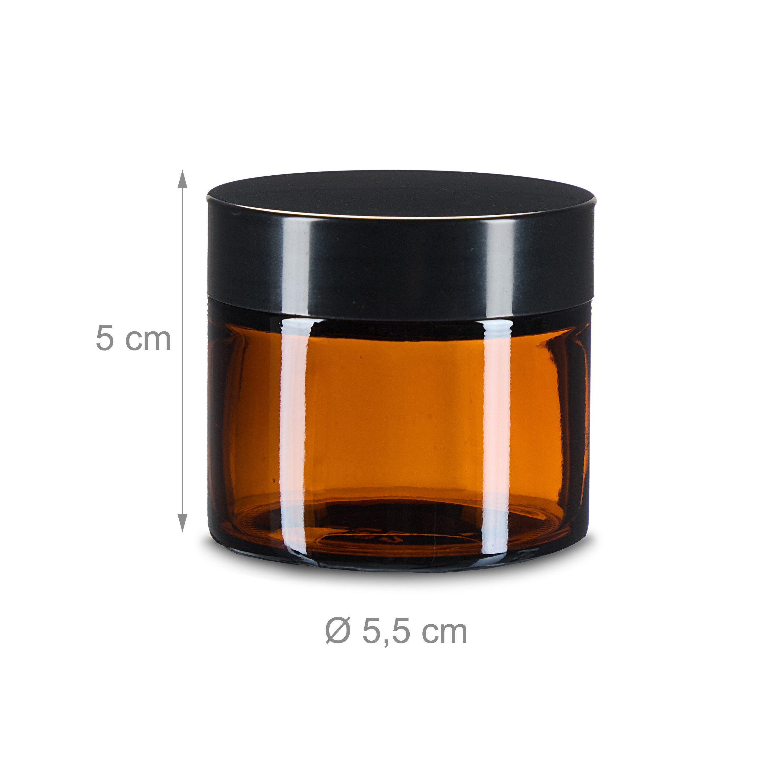 relaxdays Dose Salbentiegel Braunglas 60 ml Set (16 St), 16er Pack – Bild 4 von 5