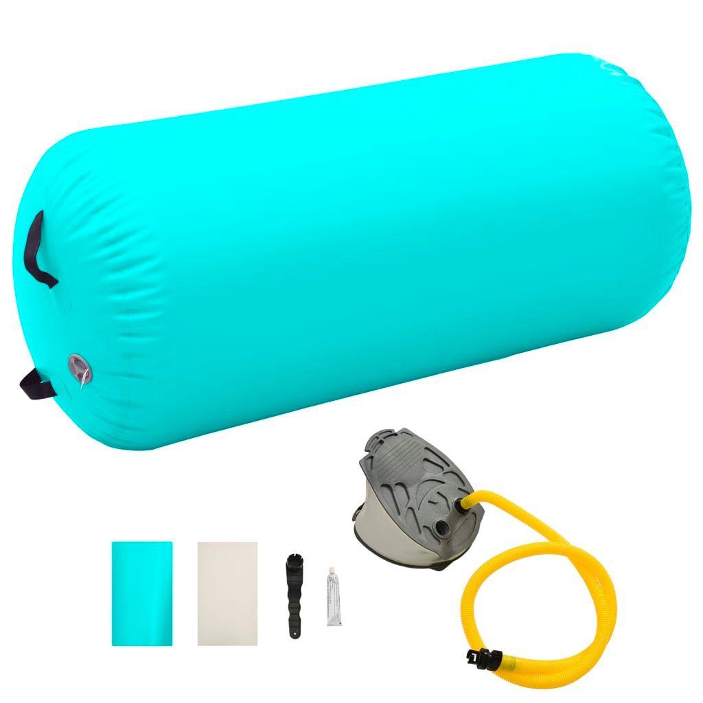 Trainingsmatte 120 x 90 cm Yogamatte Fitnessmatte Aufblasbare Gymnastik-Rolle mit Pum
