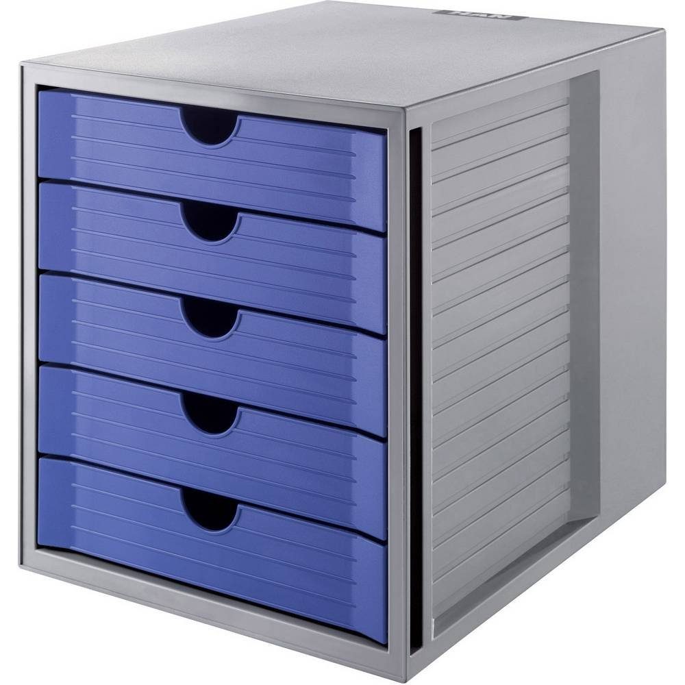 HAN Schubladenbox SchubladenboxDIN A4, 5 geschlossene Schubladen blau