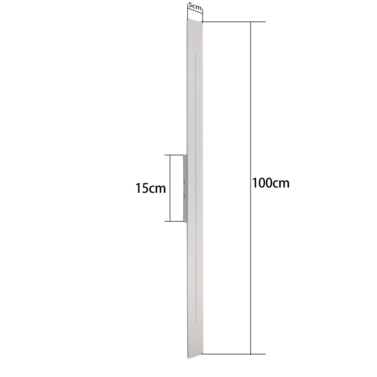 ZMH LED Wandleuchte LED Wandlampe 30/60/100 cm, 3000 K warmweiß, nicht dimmbar, LED fest integriert, warmweiß, für Flur Treppenhaus Wohnzimmer Schlafzimmer – Bild 5 von 5