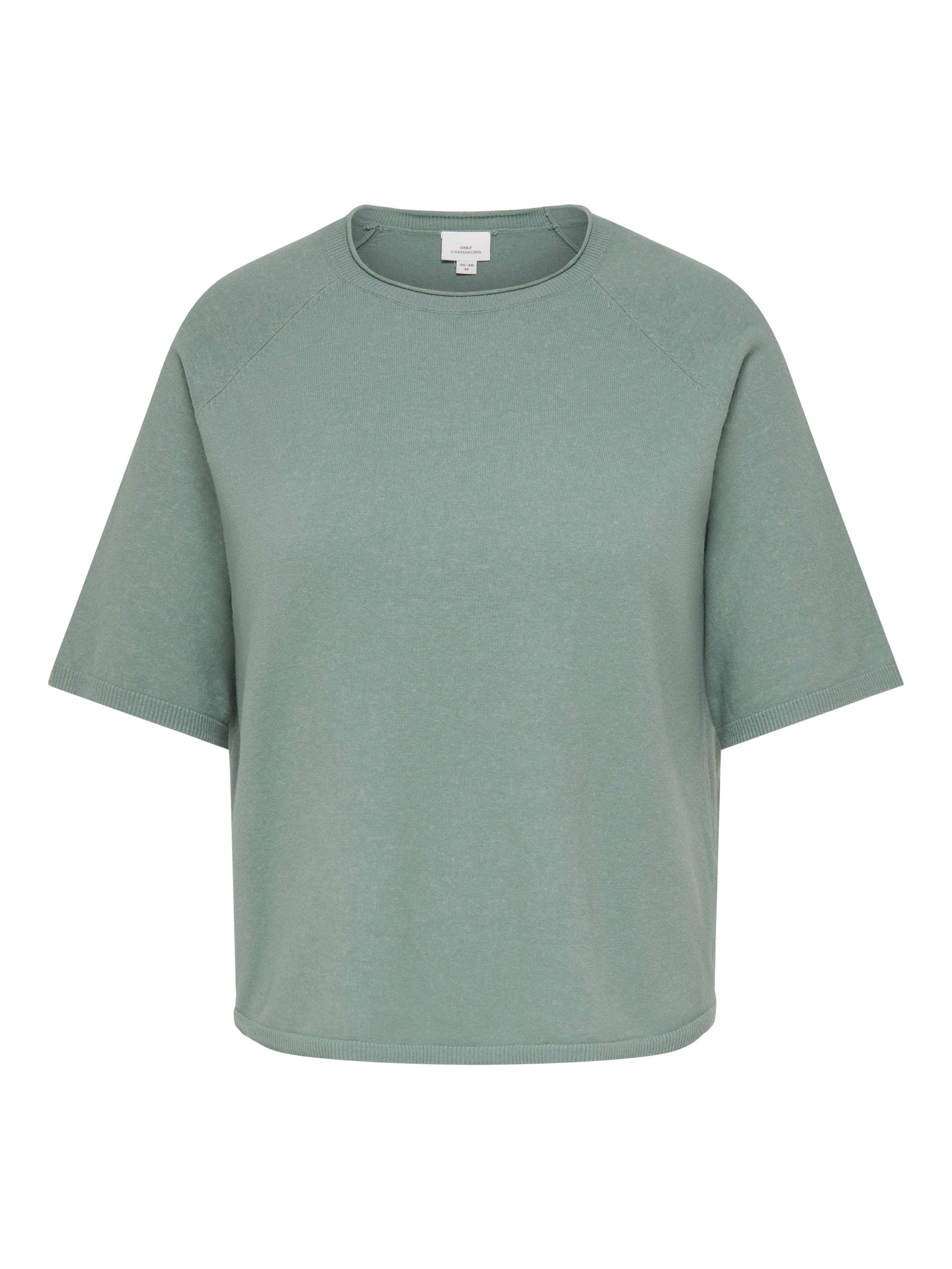 ONLY CARMAKOMA Rundhalspullover CARLOYAL LIFE 2/4 O-NECK PULLOV KNT NOOS Ku günstig online kaufen