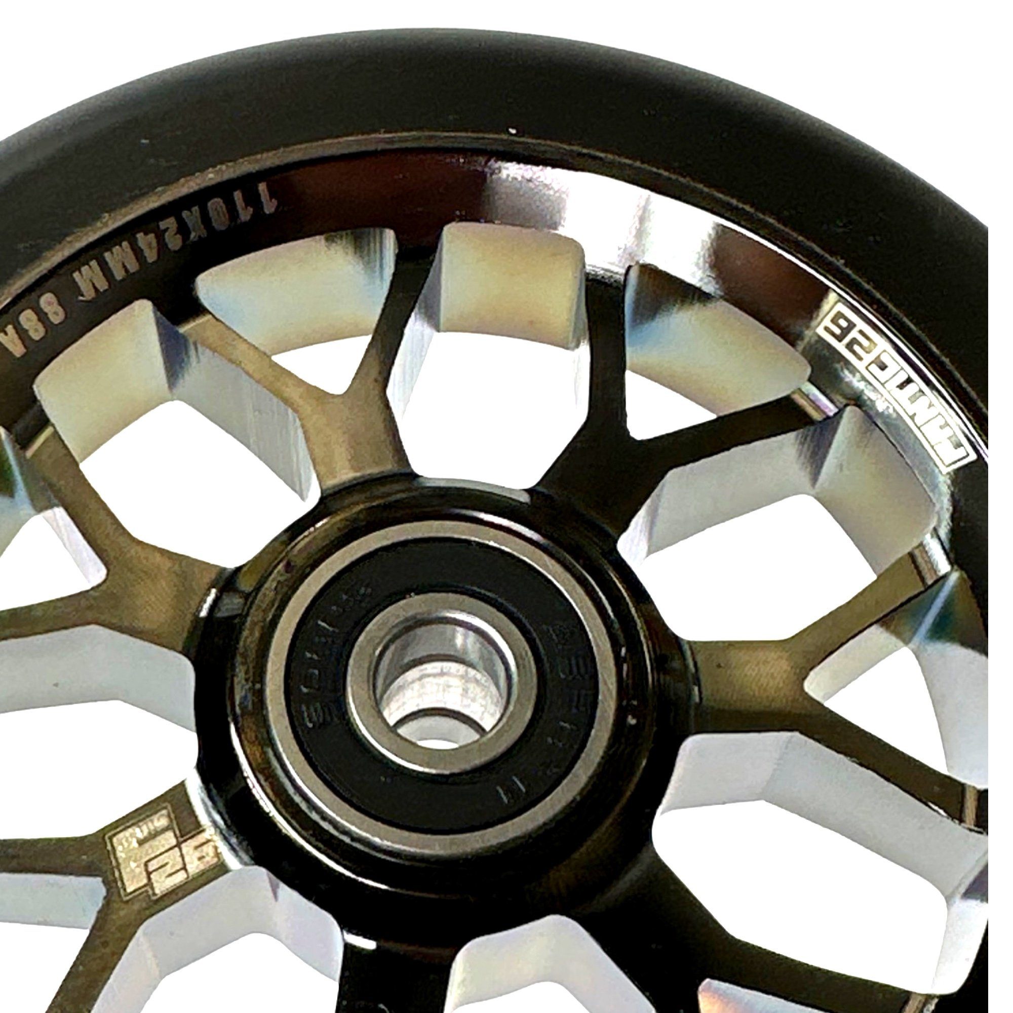 Fantic26 Stuntscooter Fantic26 Spy7 Stunt-Scooter Rolle 110mm Abec11 Schwarzchrome