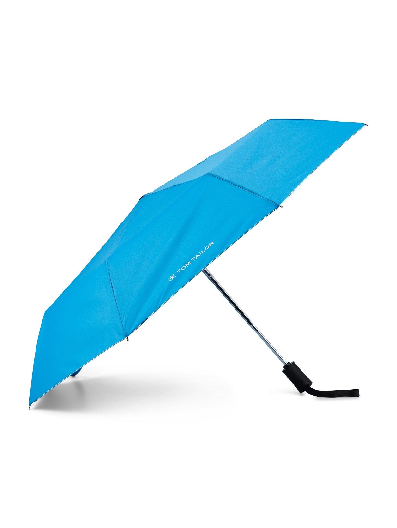 TOM TAILOR Taschenregenschirm Basic 1 blue mediterranian Automatik-Regenschirm