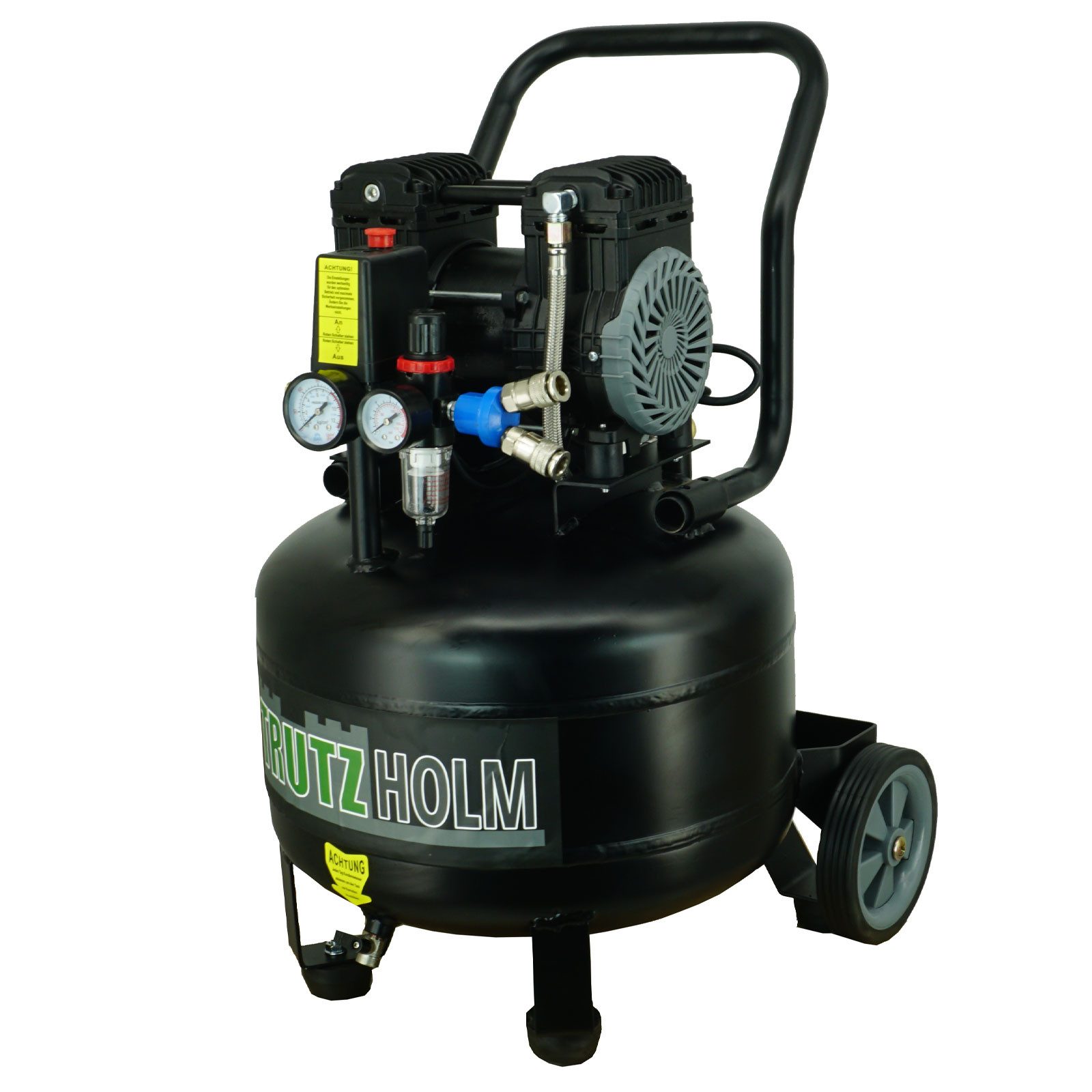 TRUTZHOLM Kompressor Silent Flüsterkompressor 36L vertikal leise 900 W, 8 bar inkl. Zubehör, max. 8 bar, 36 l, Artikel, Mobilität & Bedienkomfort,Leiser Betrieb