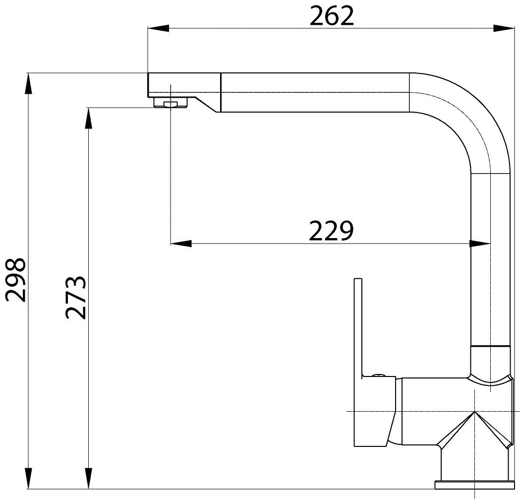 aquaSu Spültischarmatur Sanmix Style Niederdruck, Chrom, Boiler, Warmwasseranschluss, hoher Auslauf
