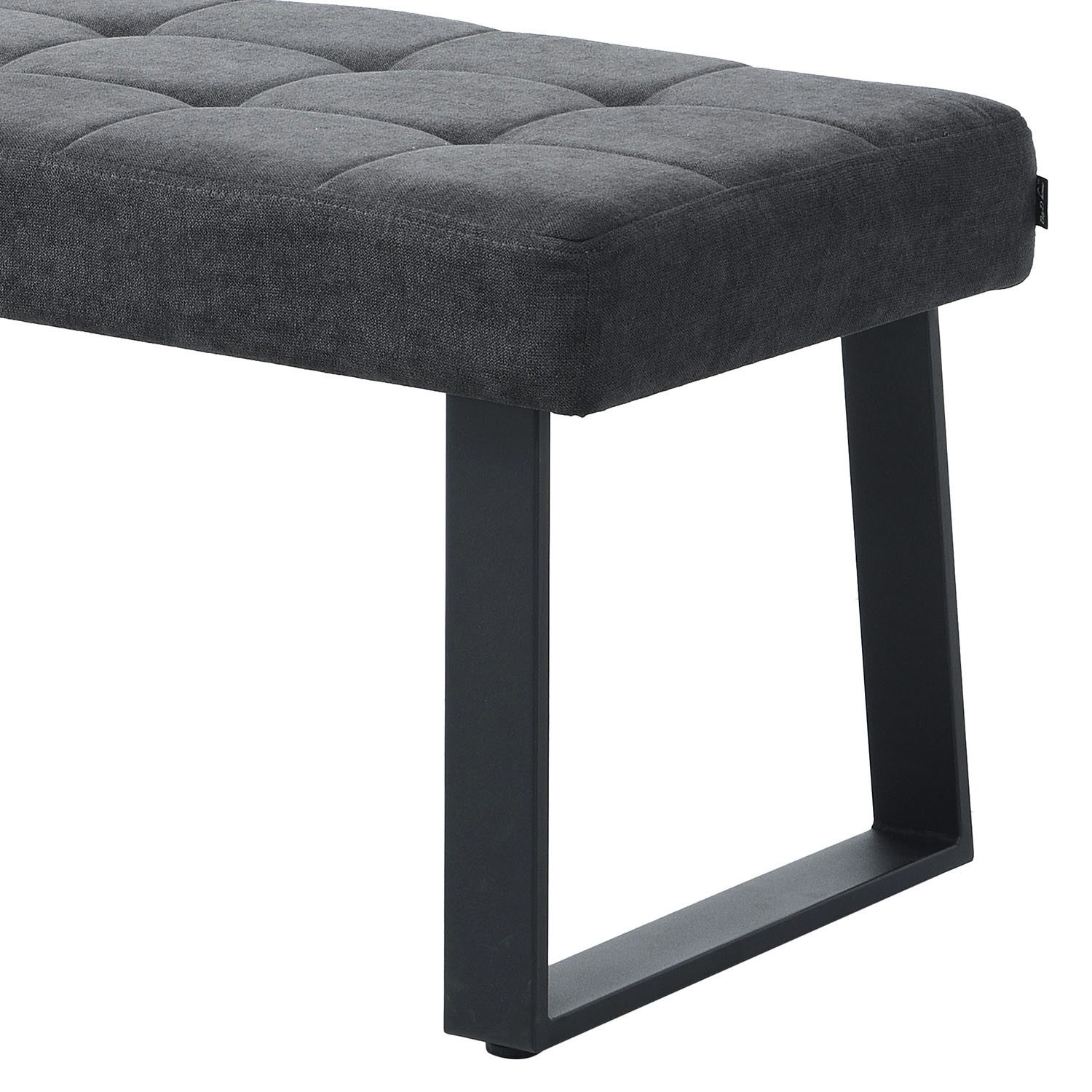 B&D home Essbank SIGFRID (1-St), gepolstert, Metallgestell, mit/ohne Rückenlehne, in 100/120/140/160cm